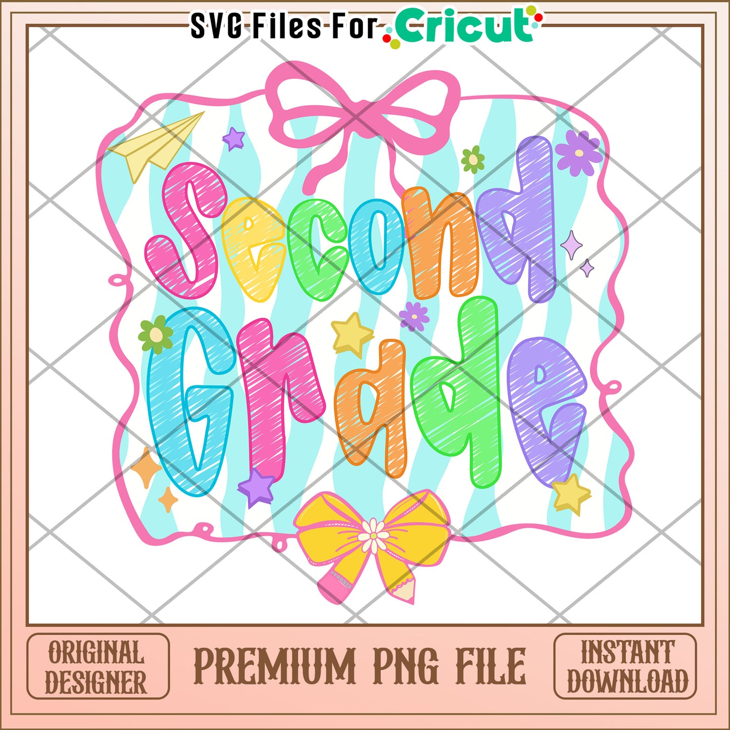 Second grade school design png, back to school quote png, cute student png