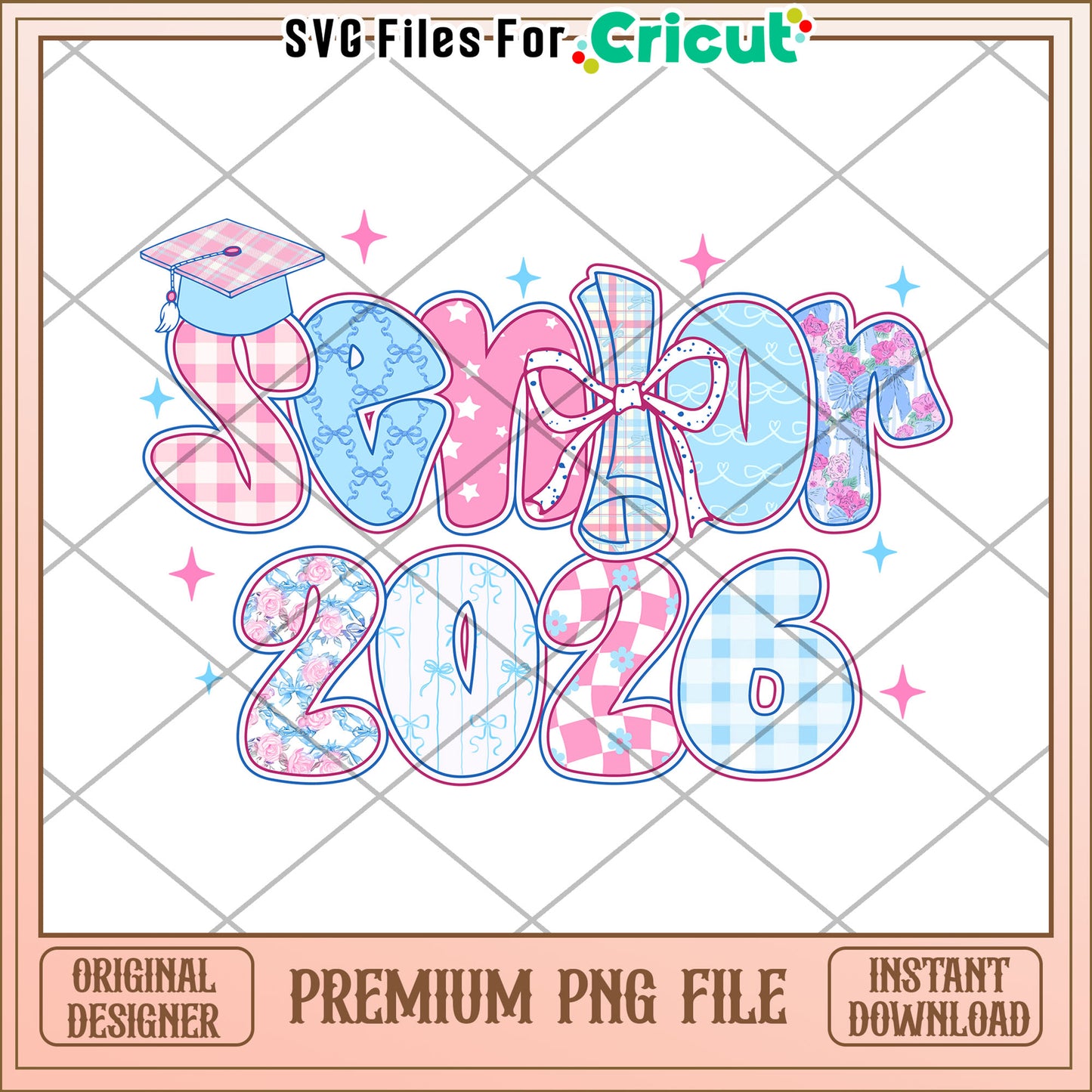 Senior 2026 design making learning fun png, back to school png