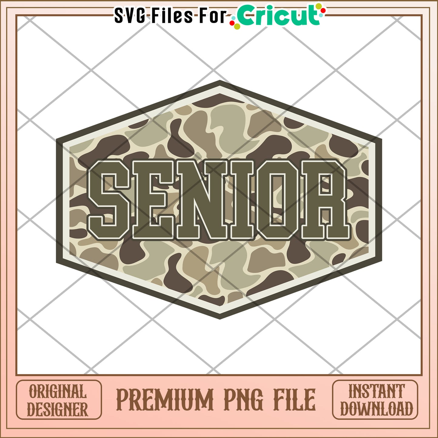 Senior camouflage png, cute design png, back to school time png