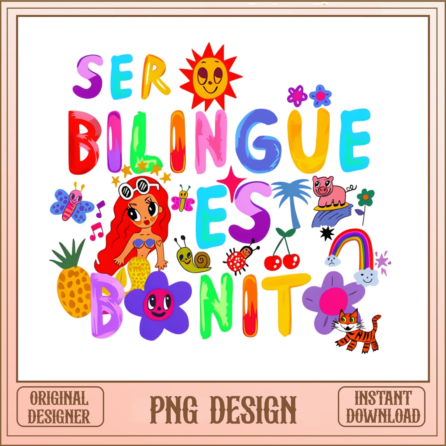 Ser Bilingue Es Bonito PNG, Bilingual Teacher PNG, Spanish PNG