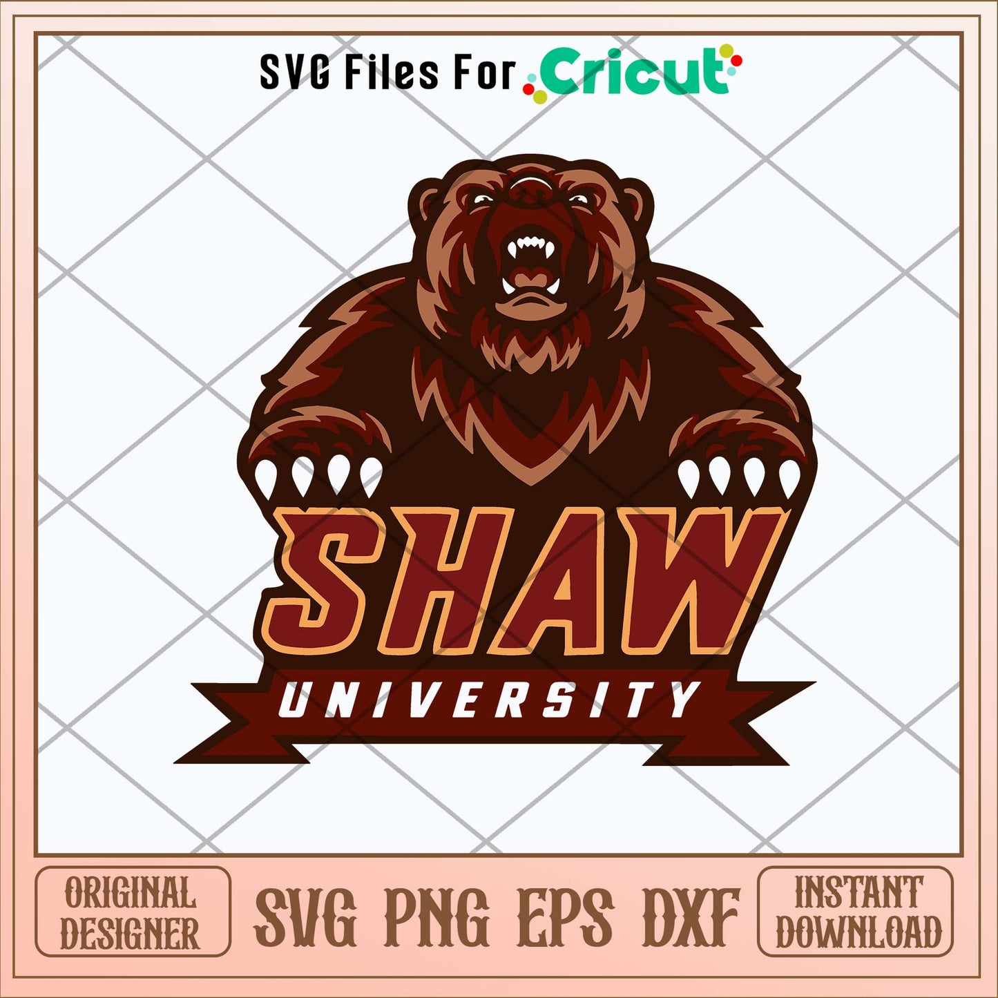Shaw University Logo Svg, Shaw University Football Svg-Svgfilesforcricut