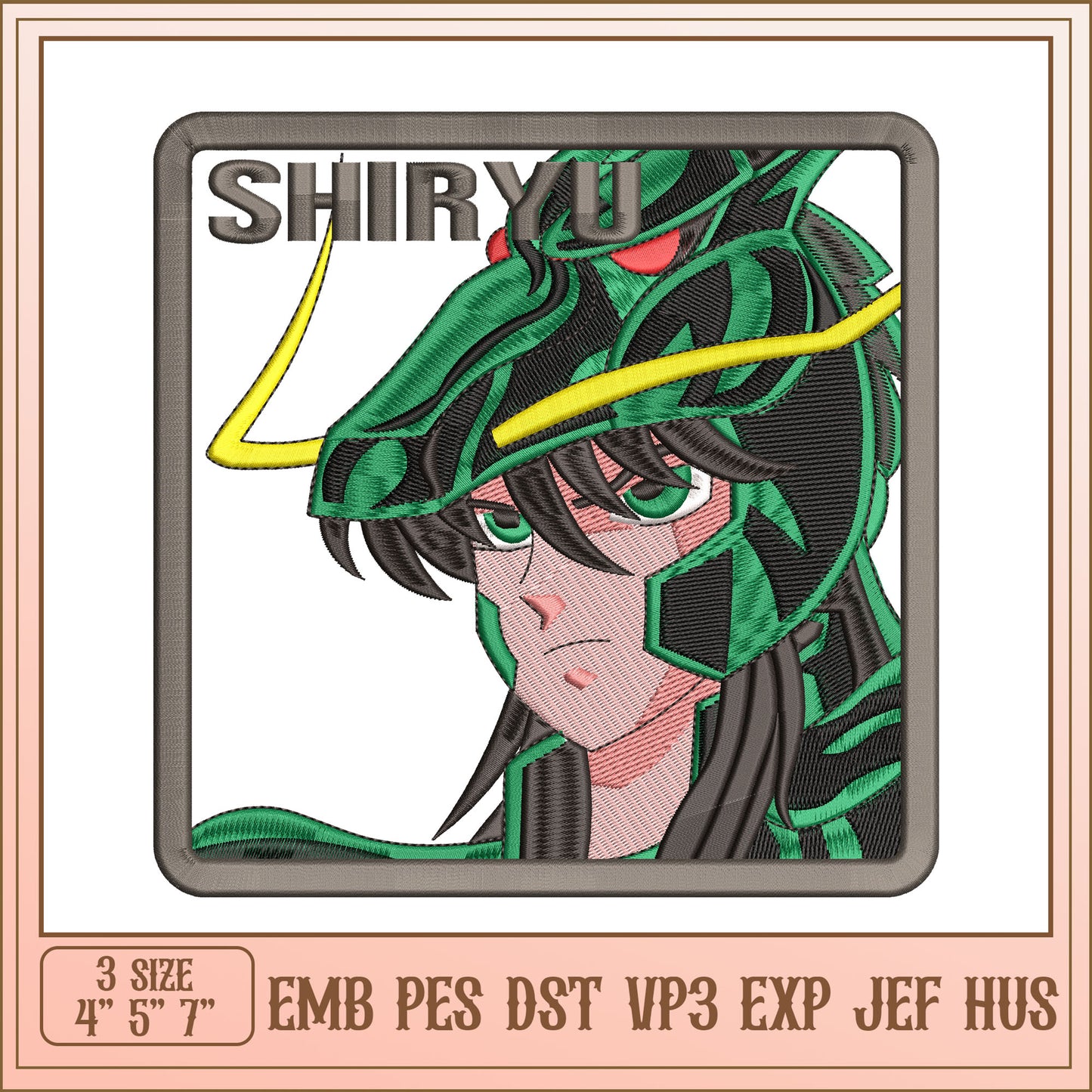 Shiryu Embroidery Design - EMB PES DST