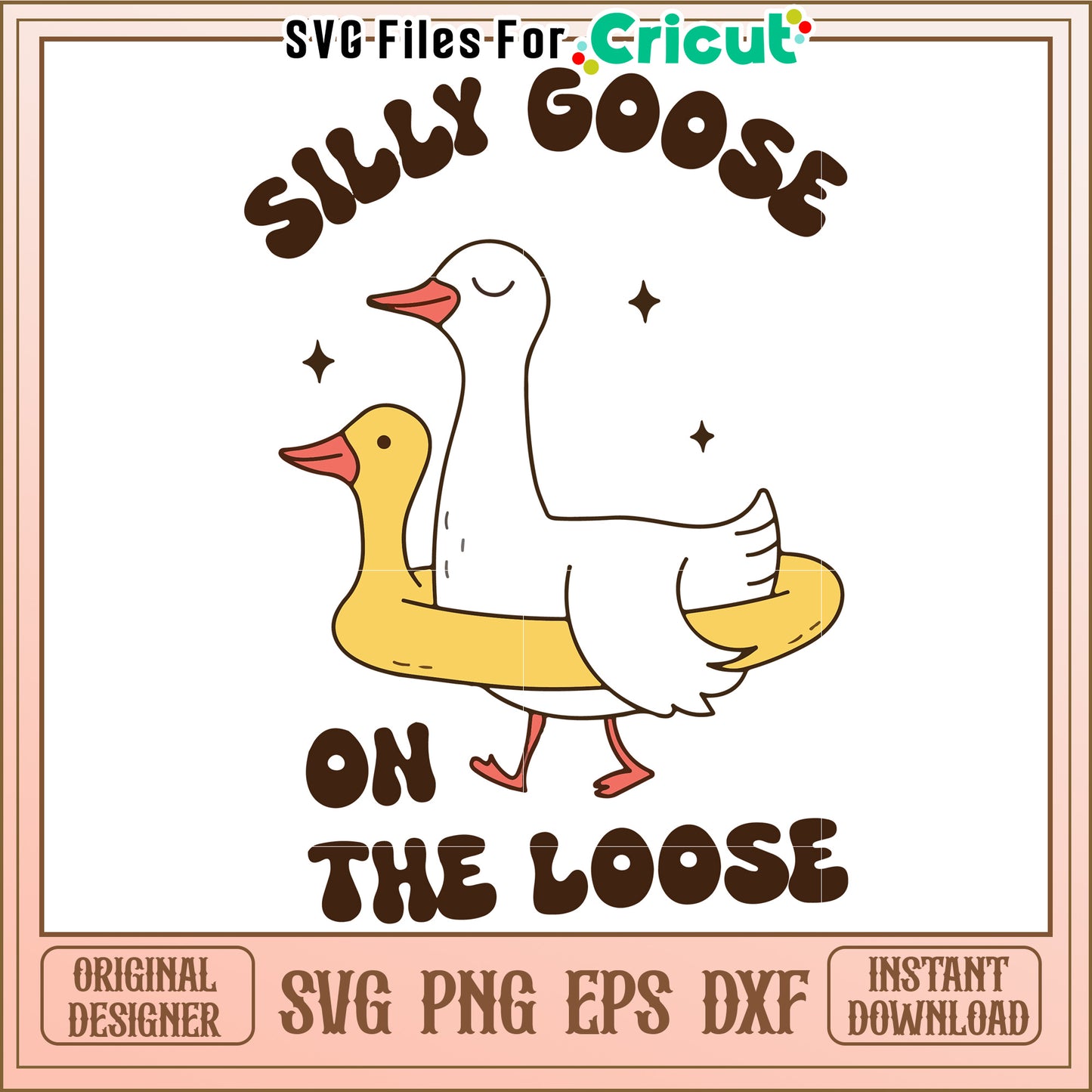 Silly Goose on the Loose, cute duck design for fun decor