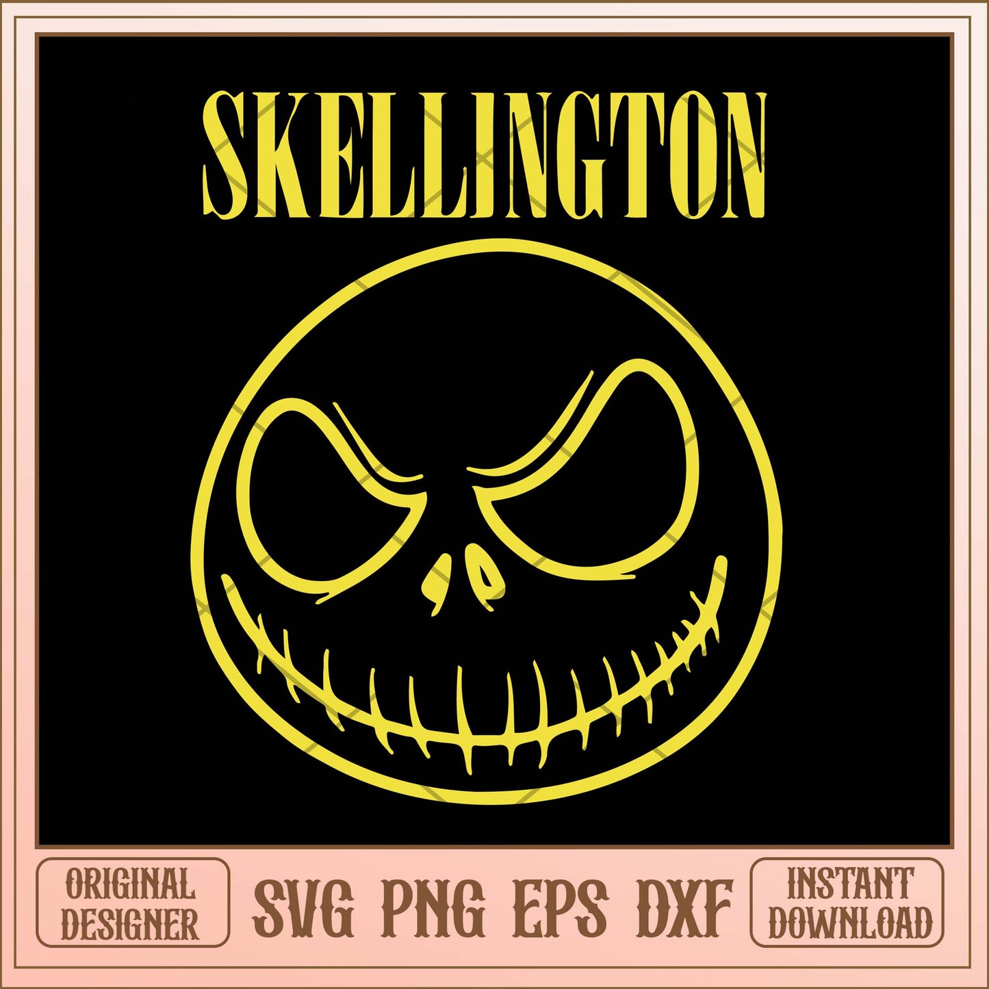 Skellington svg, Jack Skellington golden smiley face svg bundle