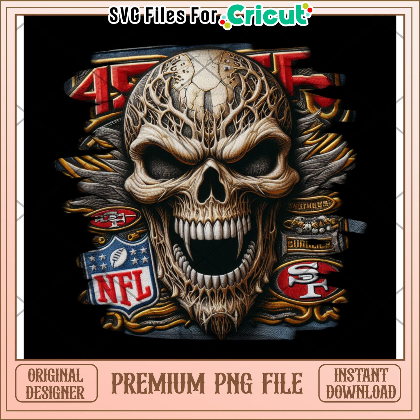 Skull Design PNG for Cricut Projects, Instant Download Available