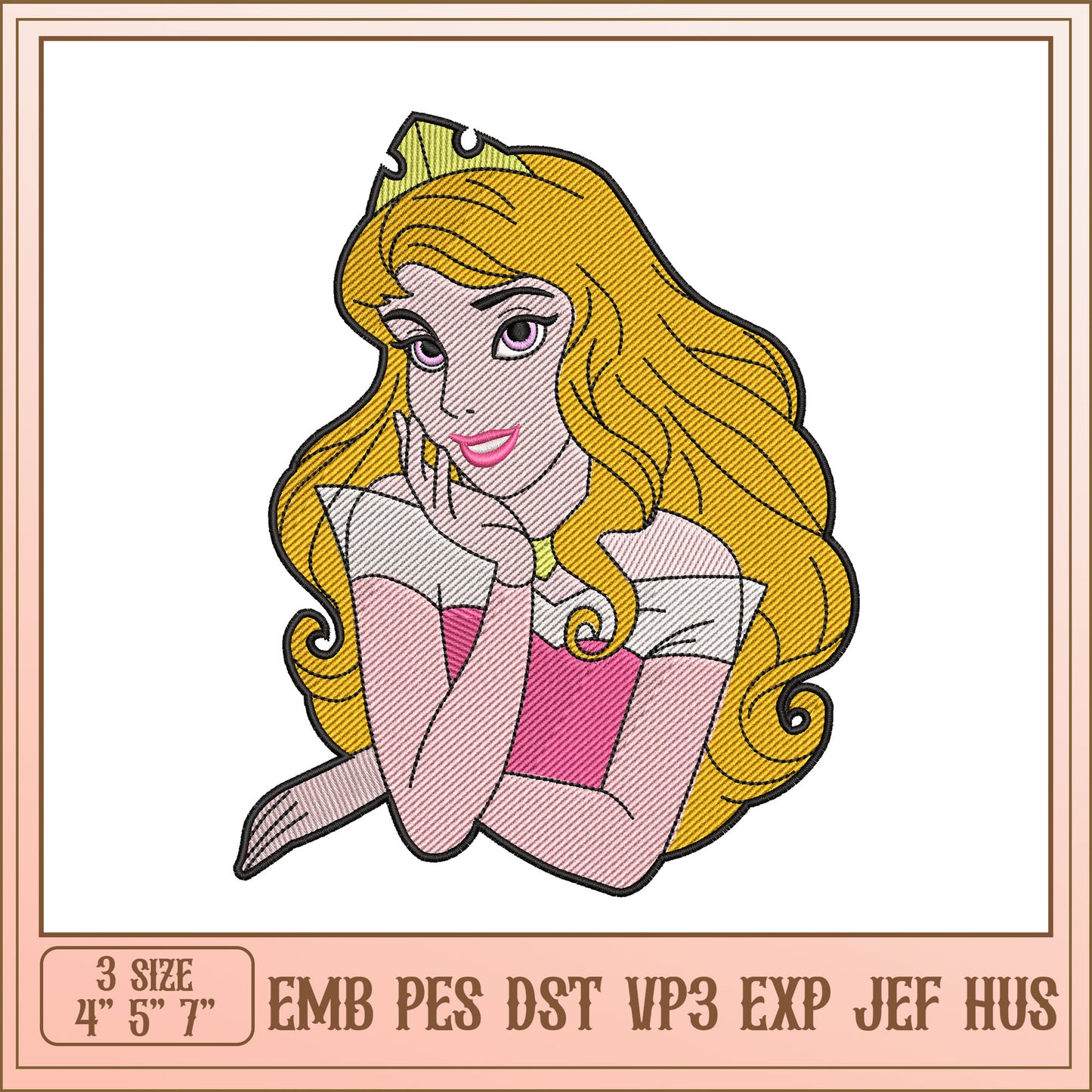 Sleeping Beauty Embroidery Design