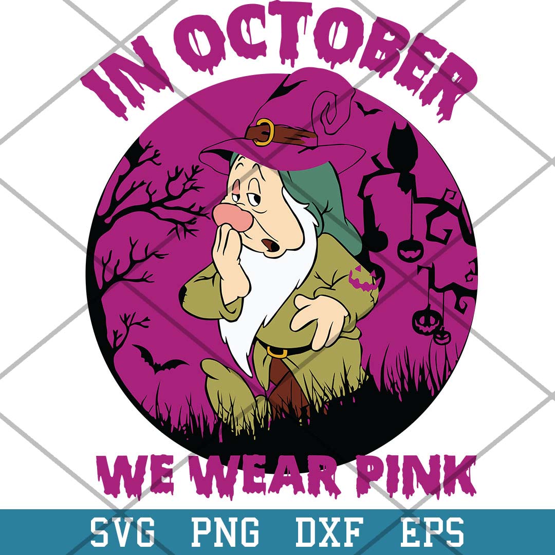 Sleepy In October We Wear Pink Halloween Svg, Halloween Svg-Svgfilesforcricut