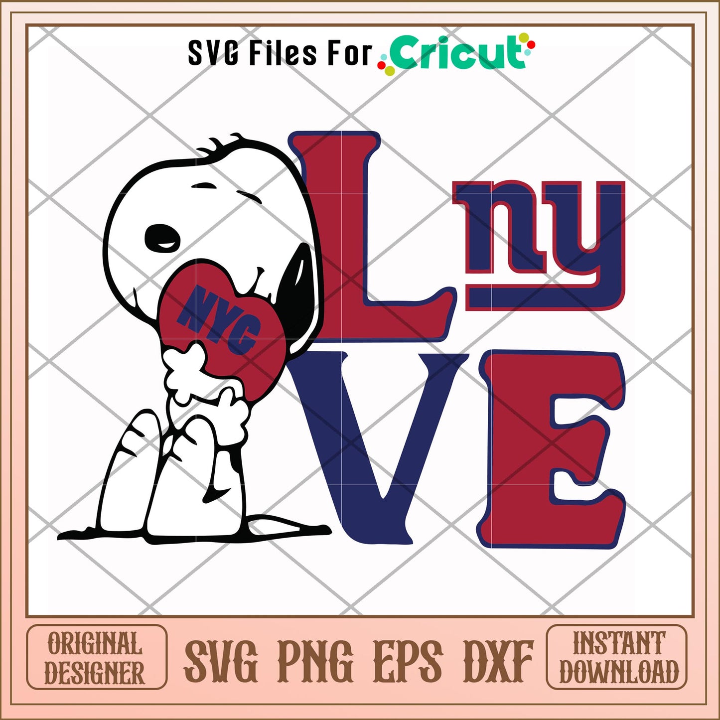 Snoopy love New York Giants svg, snoopy svg, new nfl svg