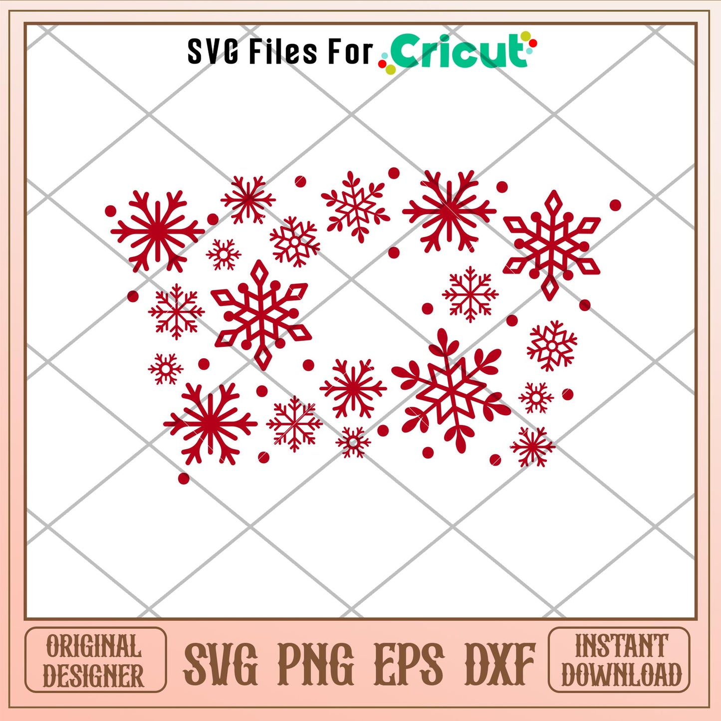 Snowflakes Full Wrap, Snowflakes Full Wrap Svg