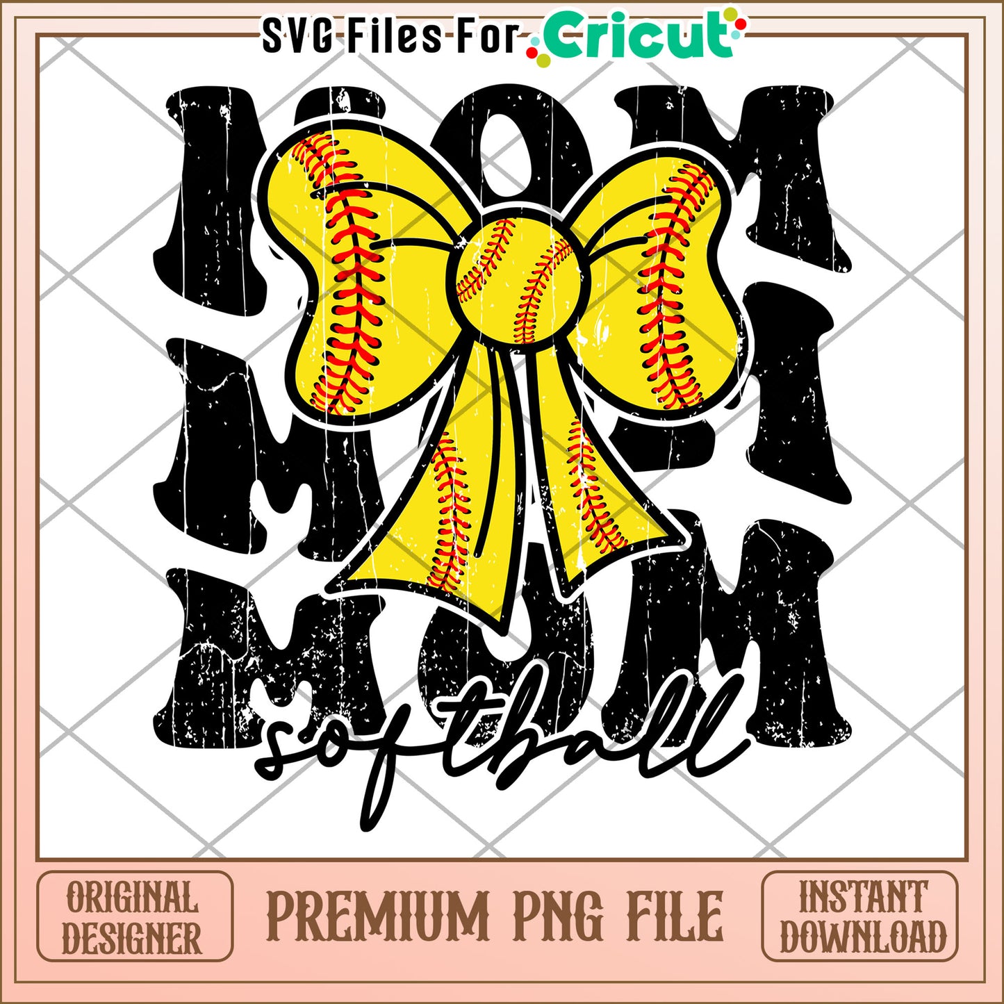 Softball Mom PNG Design Download