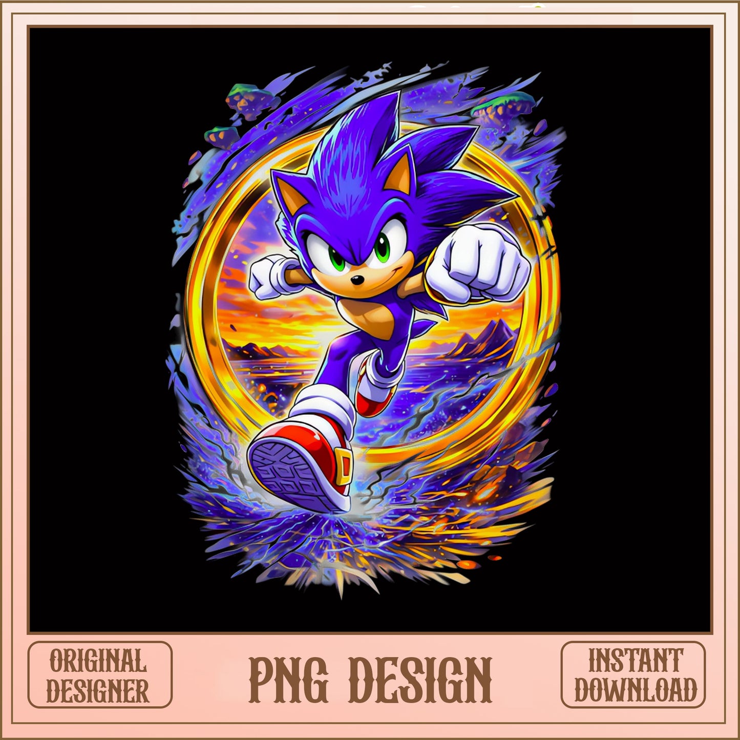 Sonic The Hedgehog Running PNG, Sonic Game PNG, Sublimation PNG
