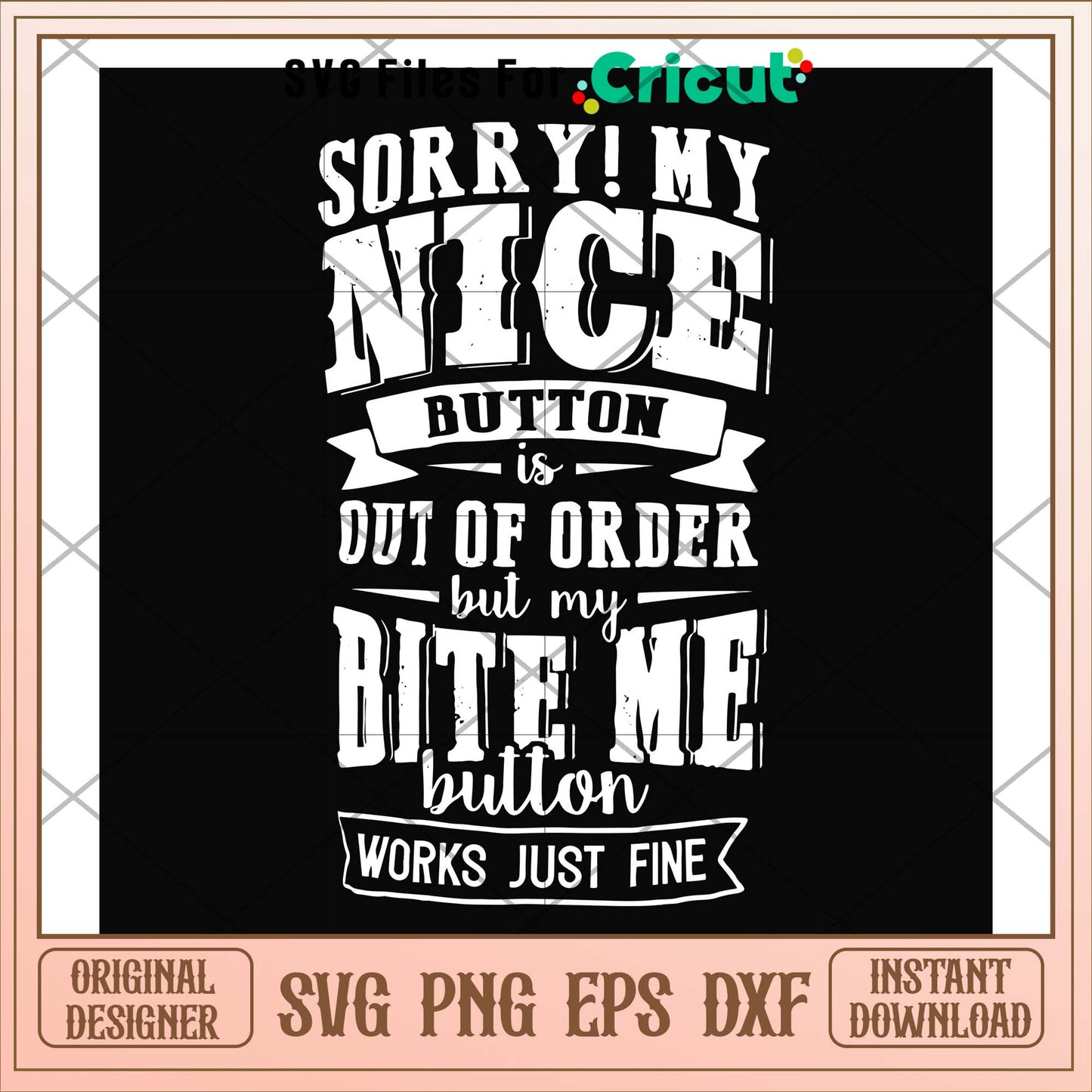 Sorry!My nice button is out of order svg, button svg, funny svg