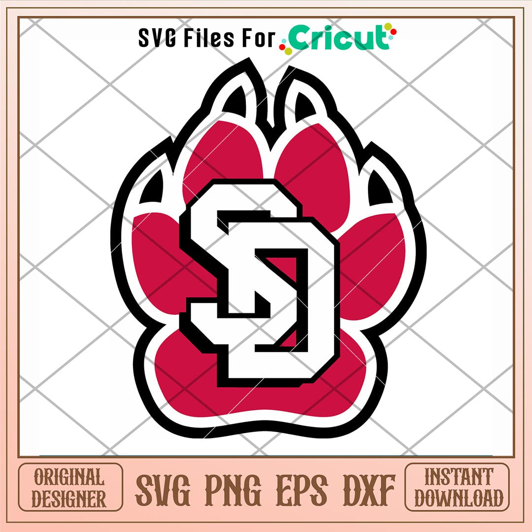 South Dakota Coyotes Logo Svg, South Dakota Coyotes Svg, NCAA Svg