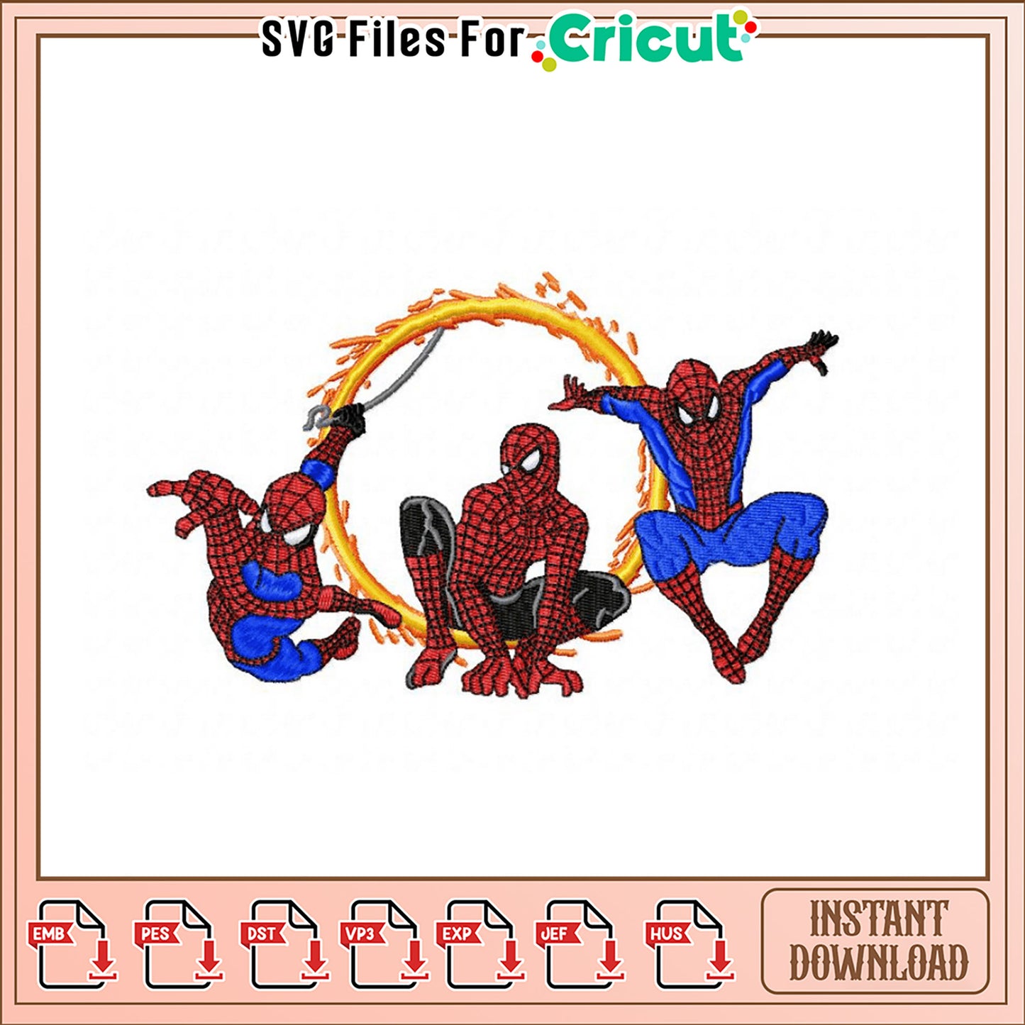 Spiderman Embroidery Design Instant Download