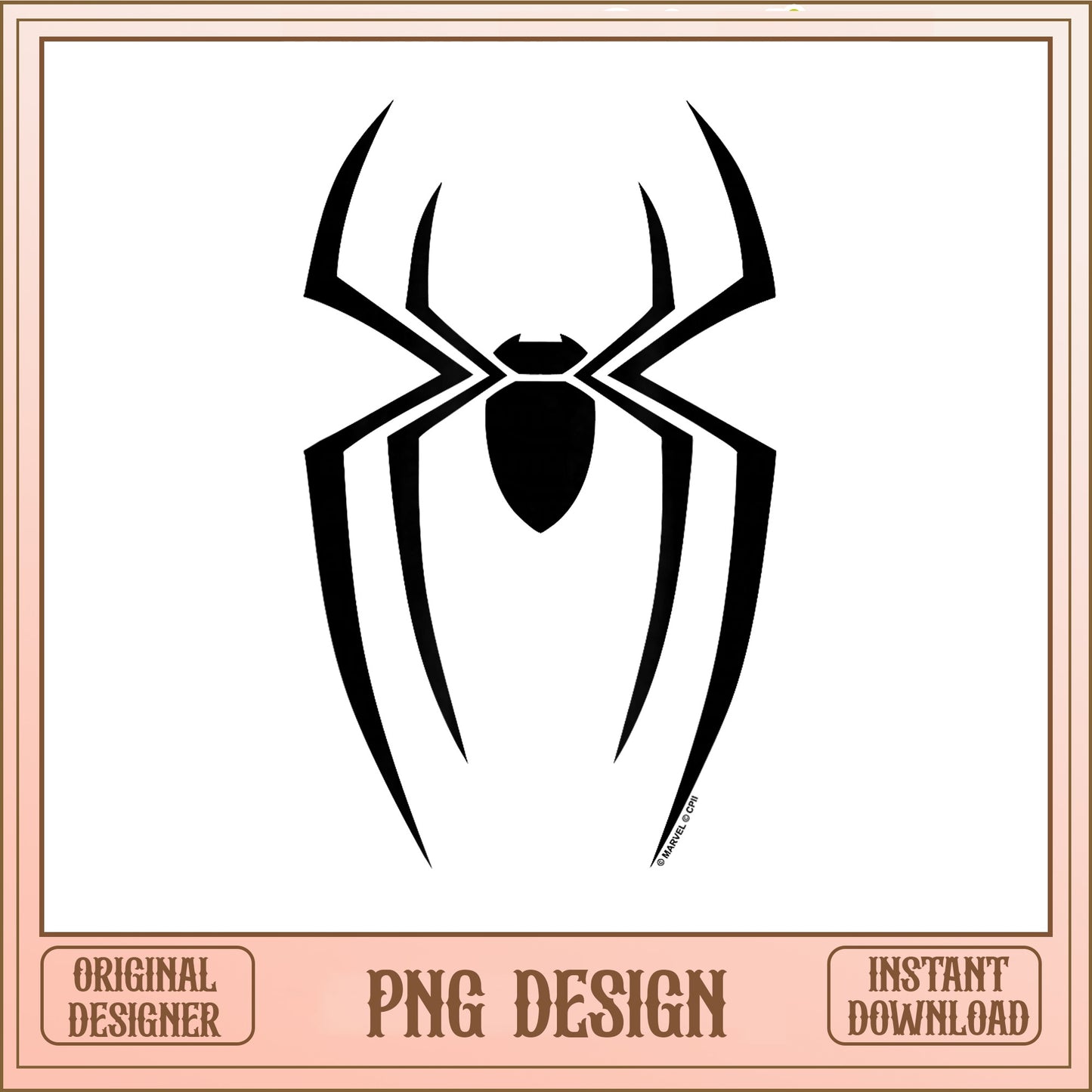 Spiderman Logo SVG PNG, Marvel Spider Symbol, Superhero PNG