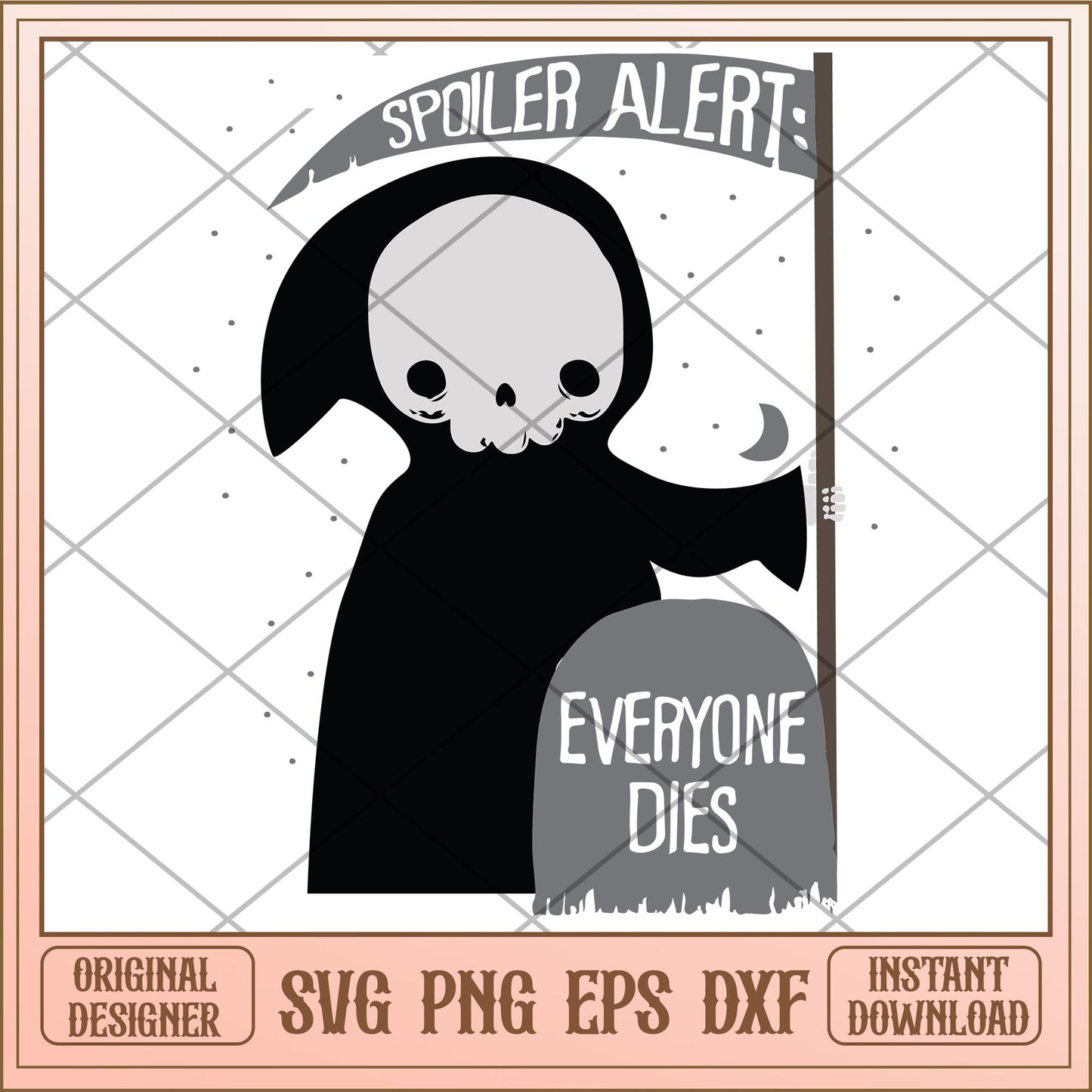 Spoiler alert everyone dies svg, Halloween characters svg, digital download