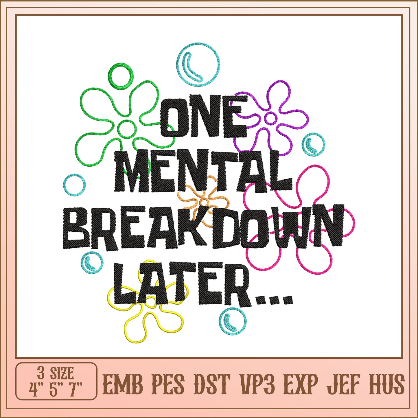 SpongeBob Mental Breakdown Embroidery