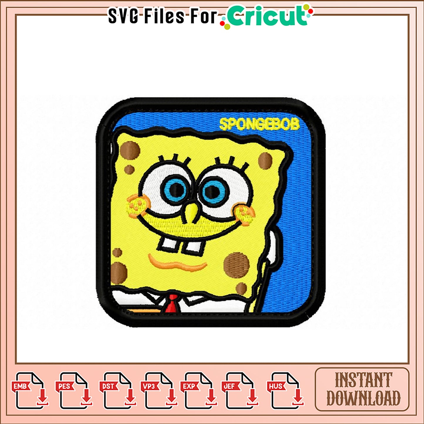 SpongeBob SquarePants Embroidery Design Download File