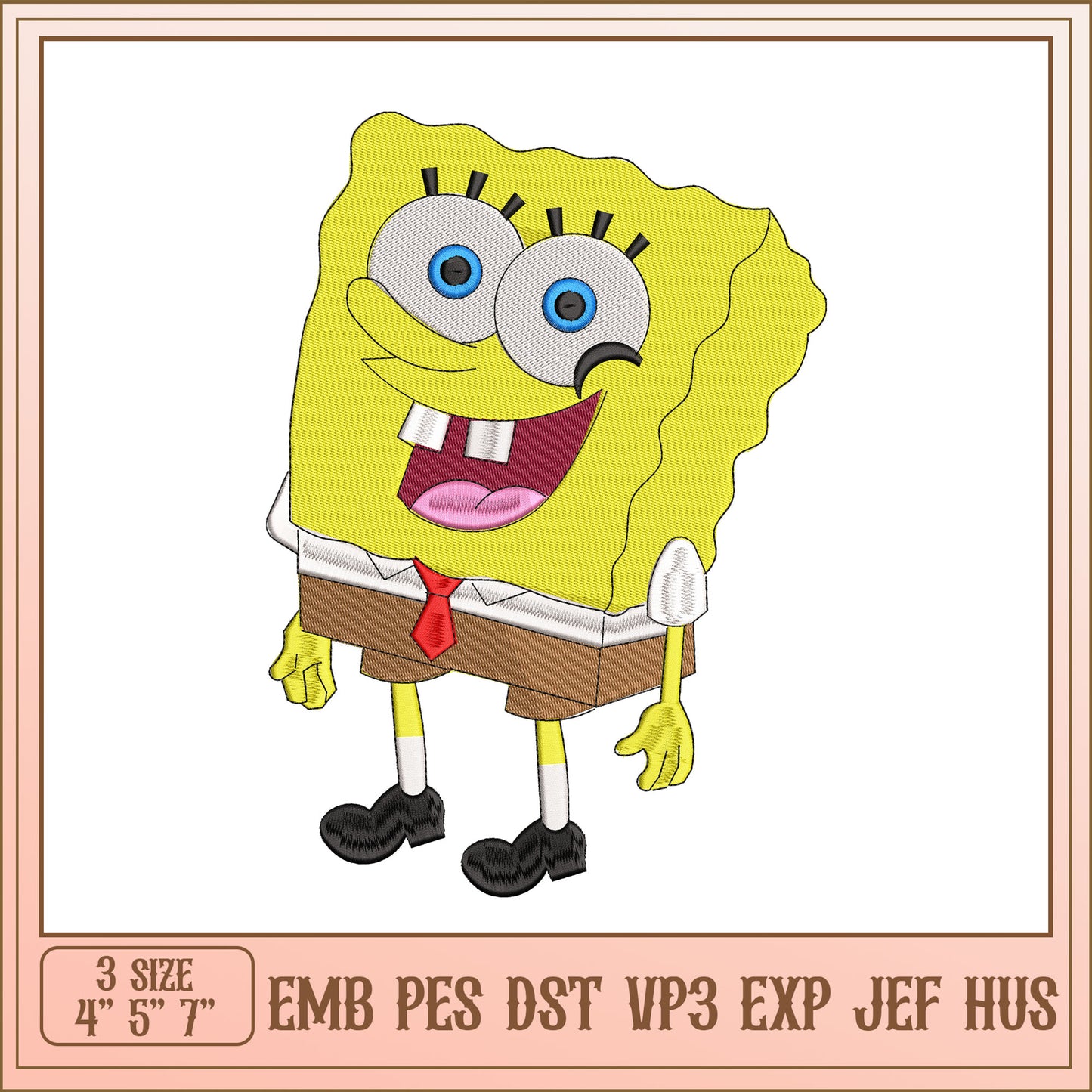 Spongebob Embroidery Design