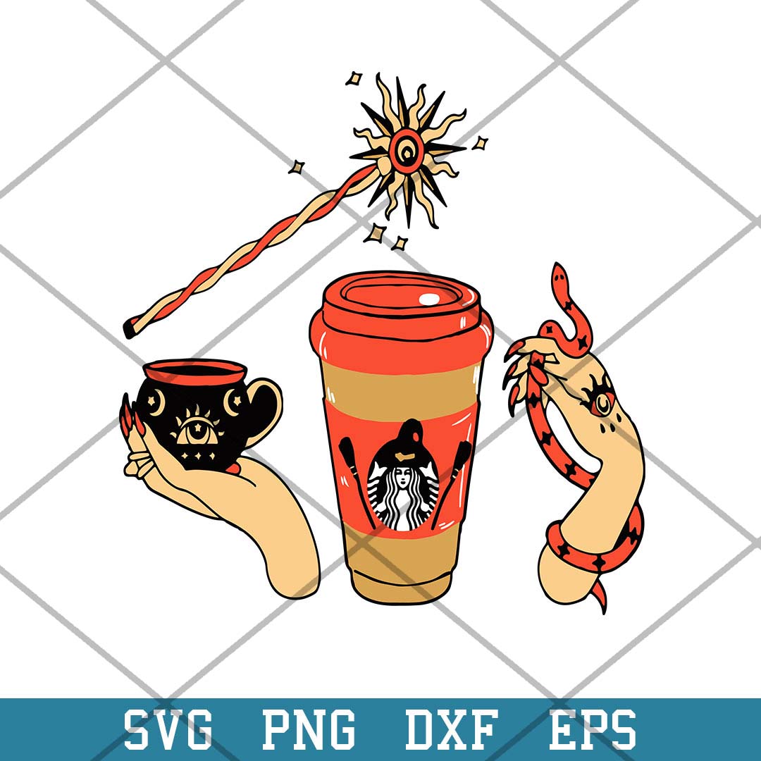 Spooky Coffee Witchy Svg, Halloween Svg-Svgfilesforcricut