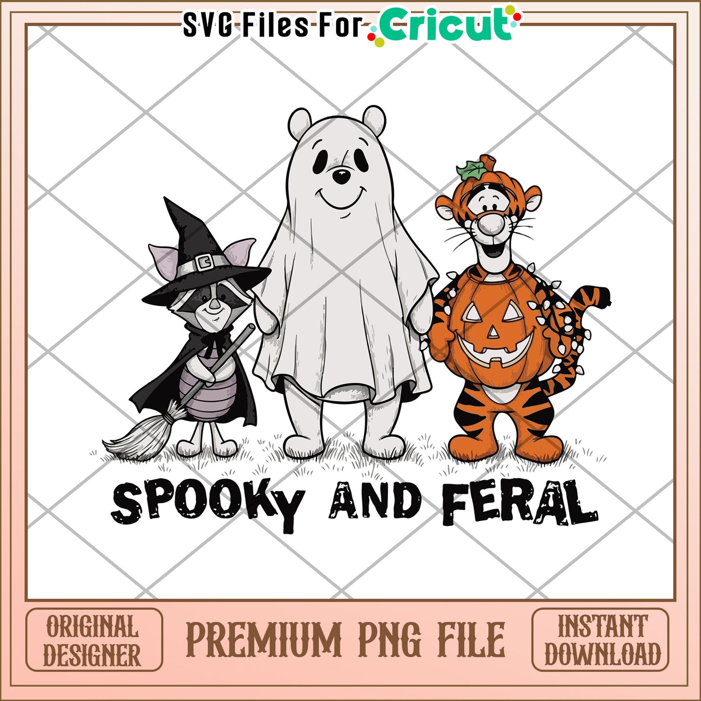 Spooky and feral png, halloween png, spooky season png