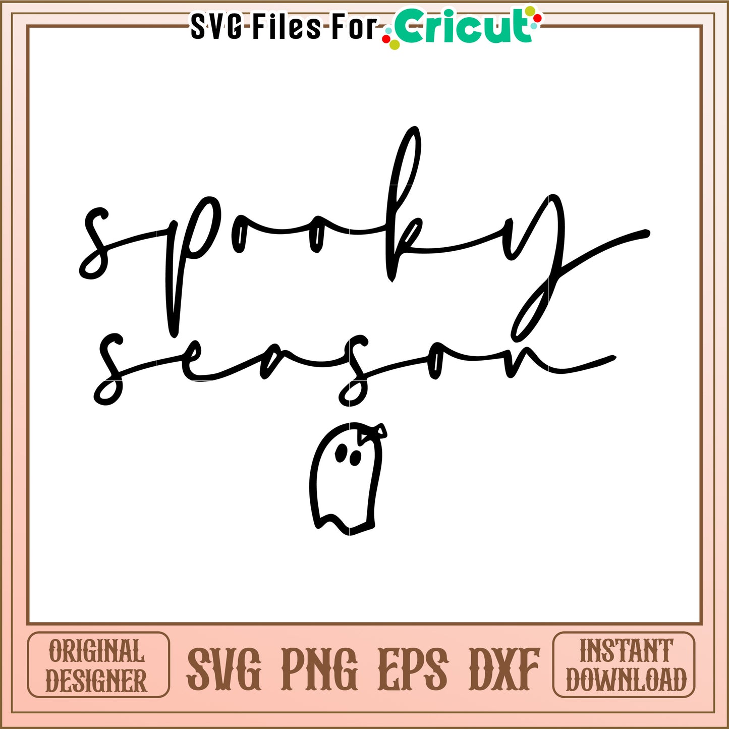 Spooky season design svg, halloween aesthetic svg, creepy cute vibes svg