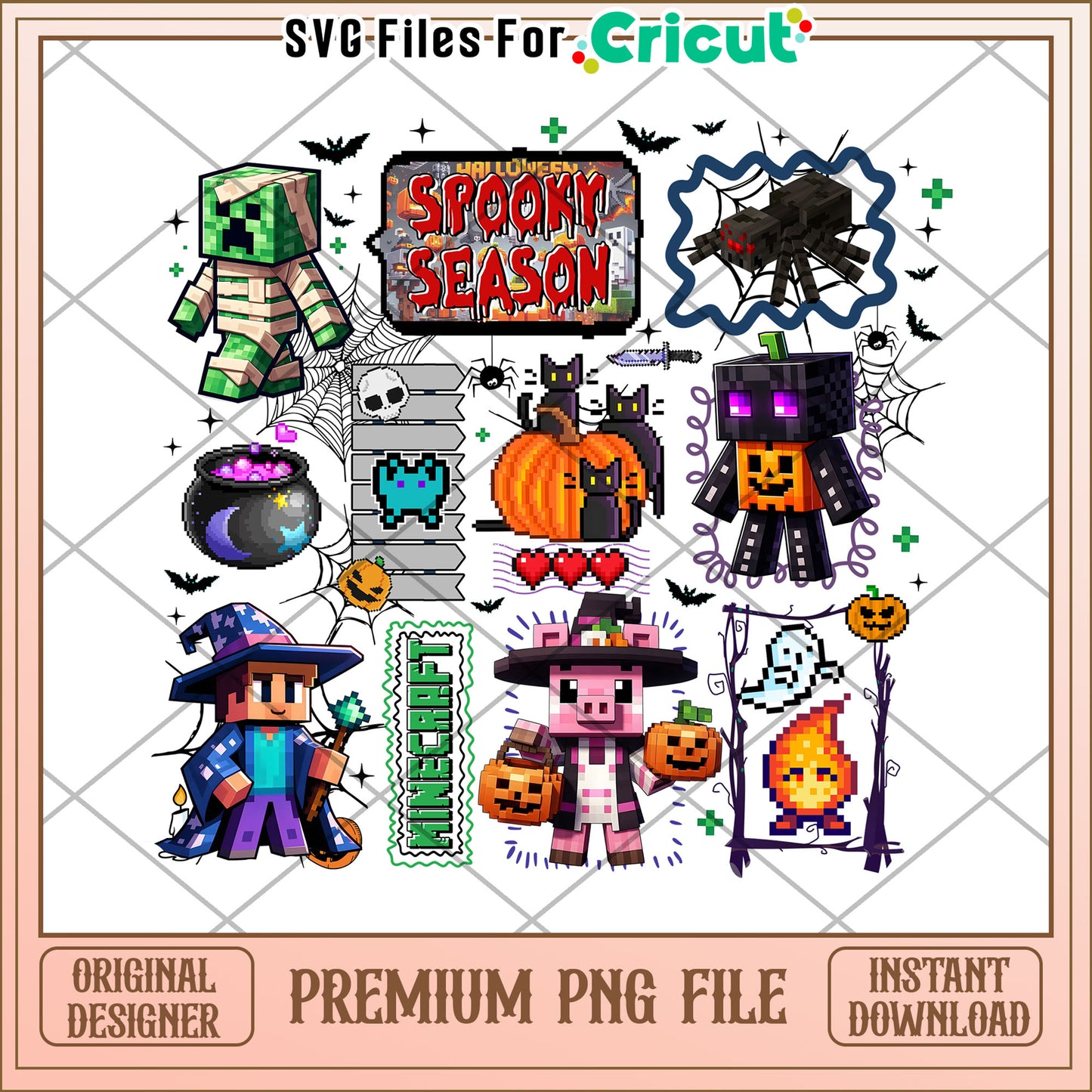 Spooky season png, halloween decor png, halloween toys png