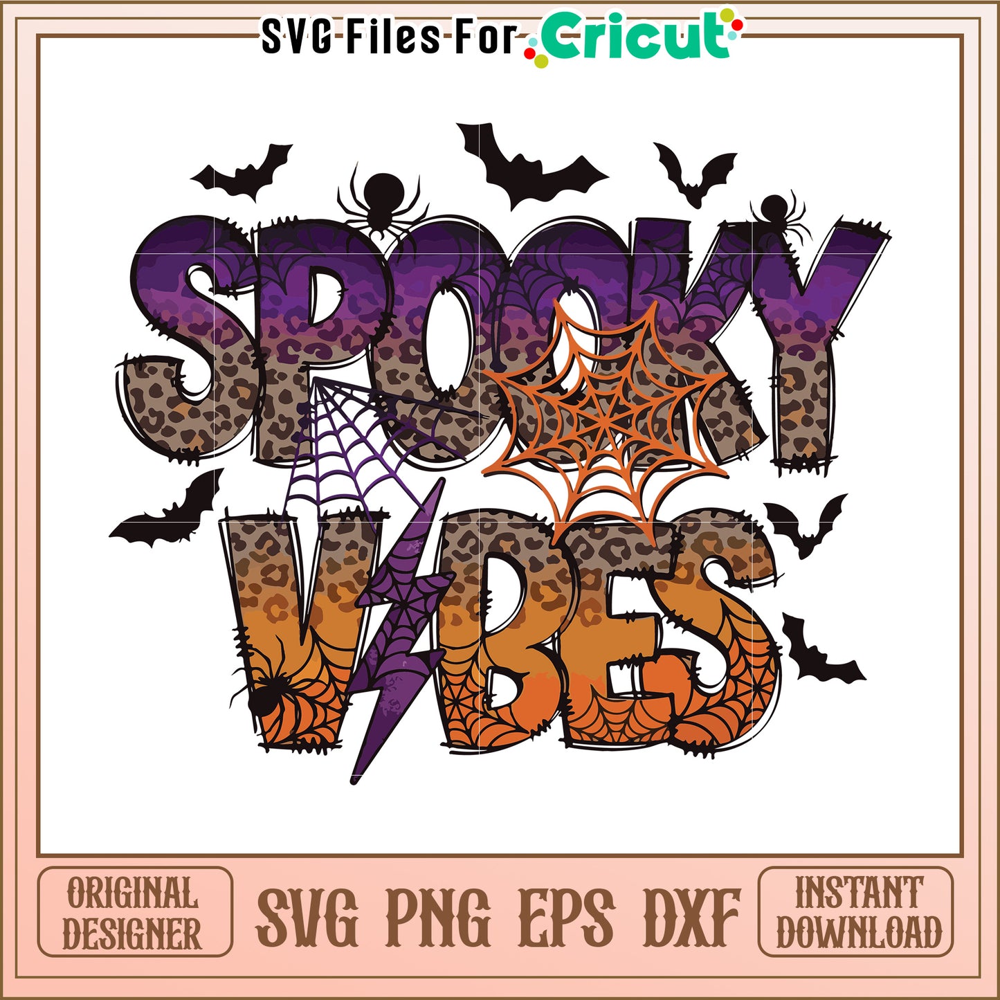 Spooky vibes svg, funny halloween svg, halloween time svg
