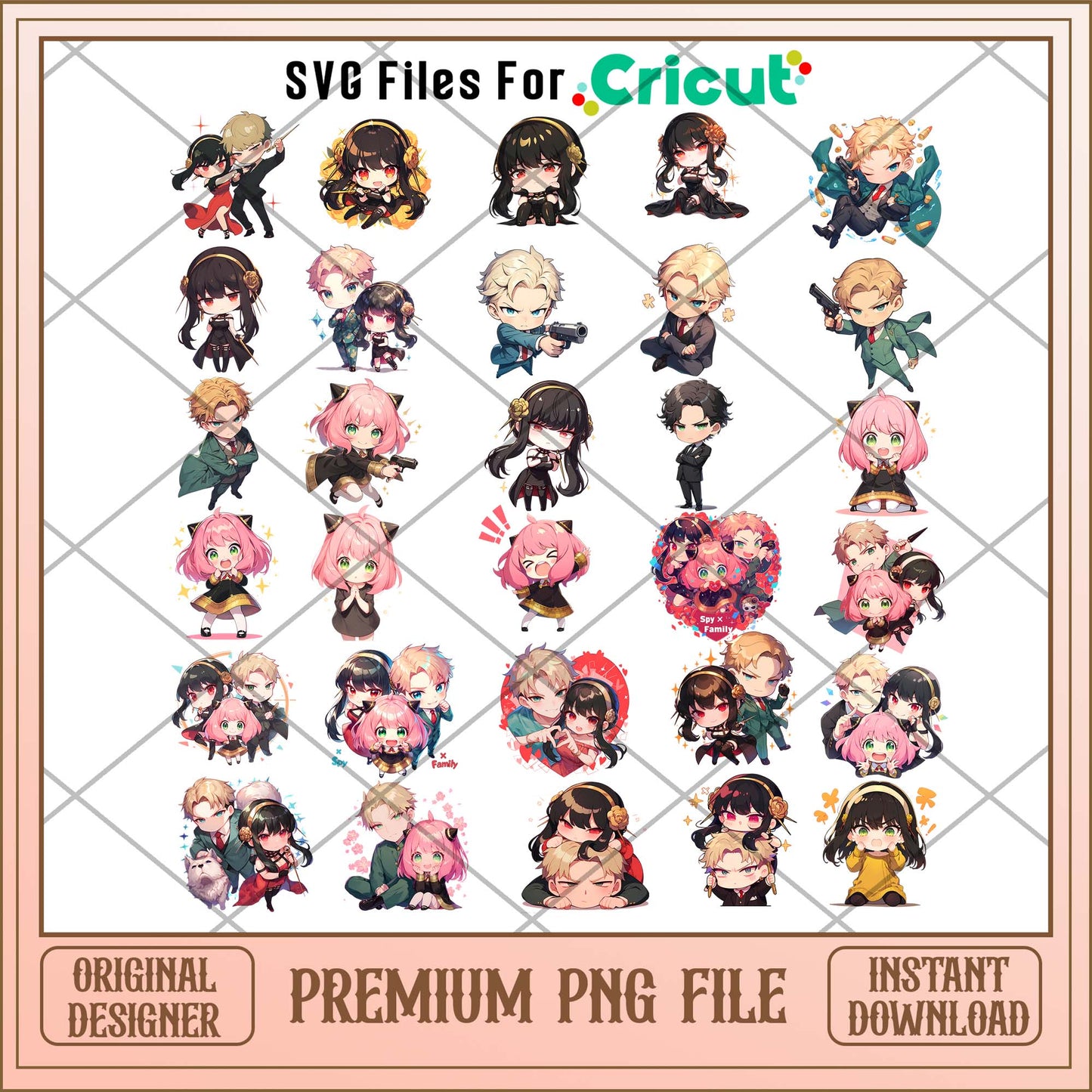 Spy x Family Chibi png bundle, Spy x Family anime bundle