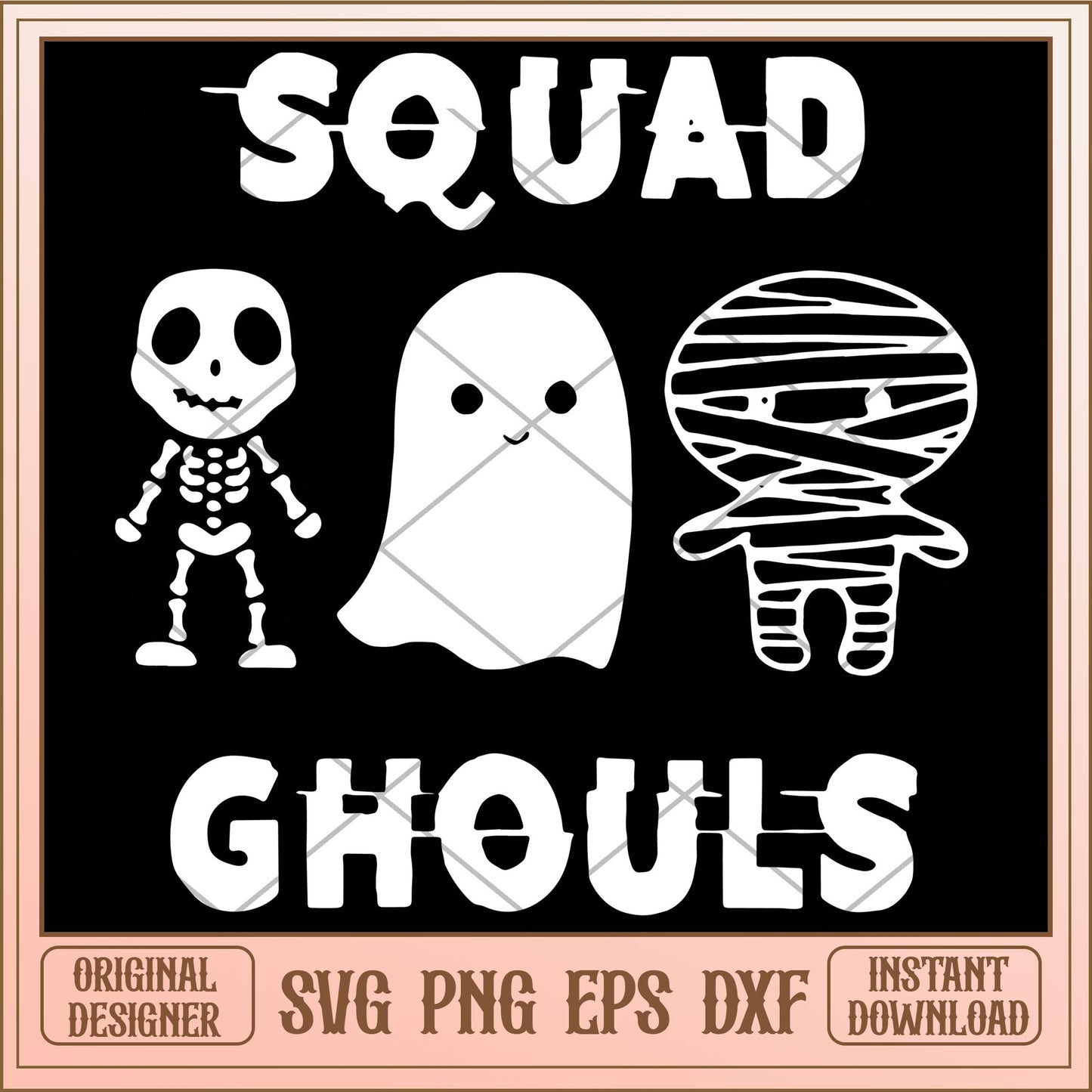 Squad ghouls white svg, Halloween characters svg, digital download