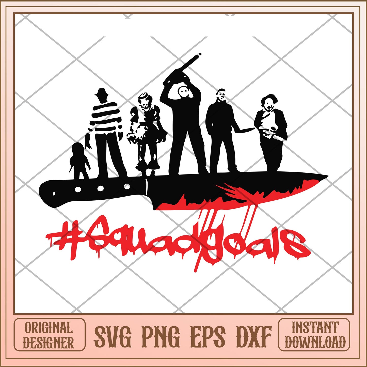 Squadgoal horror movie halloween svg, Horror Characters Svg, digital download