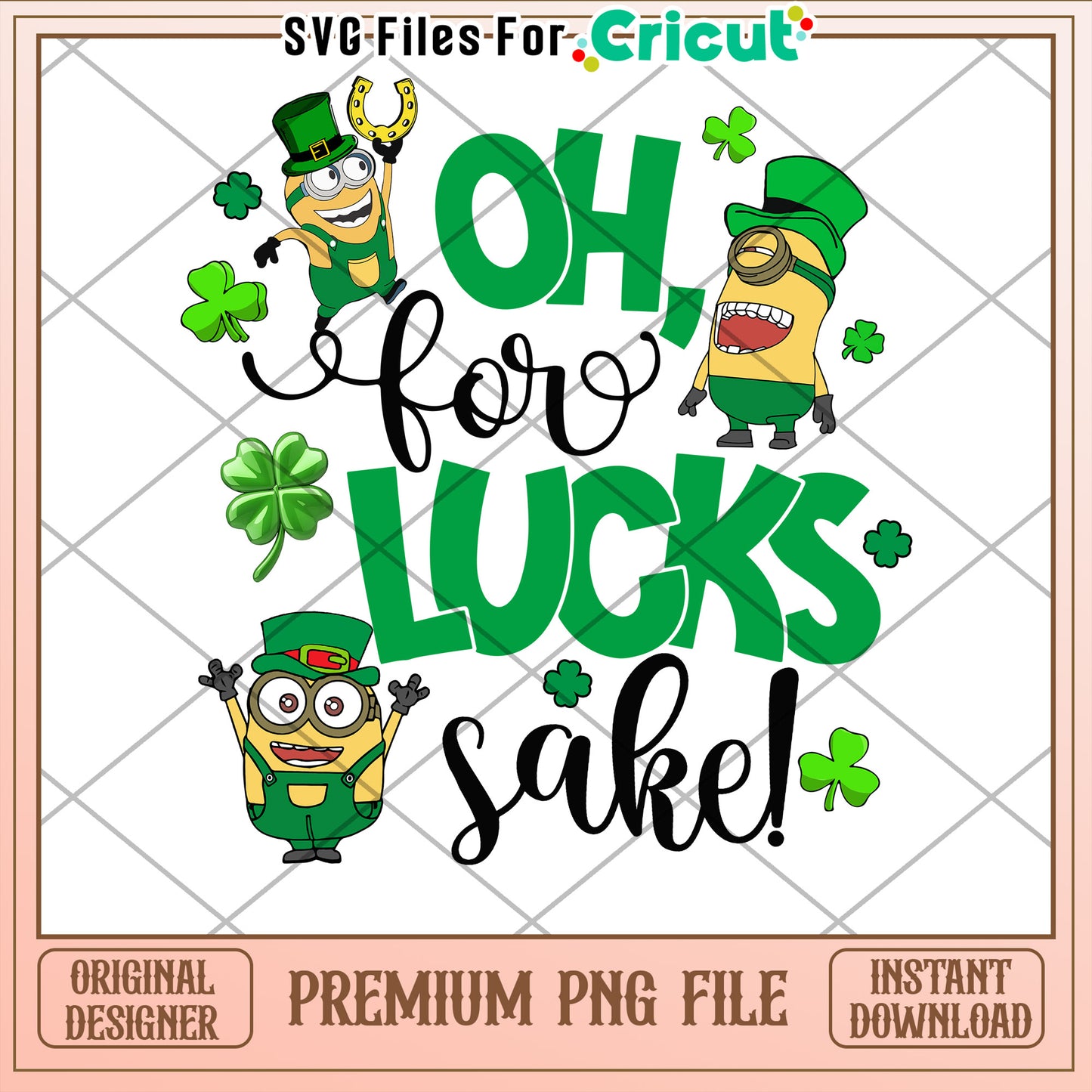 St Patrick's Day PNG Minions Design for Cricut Projects