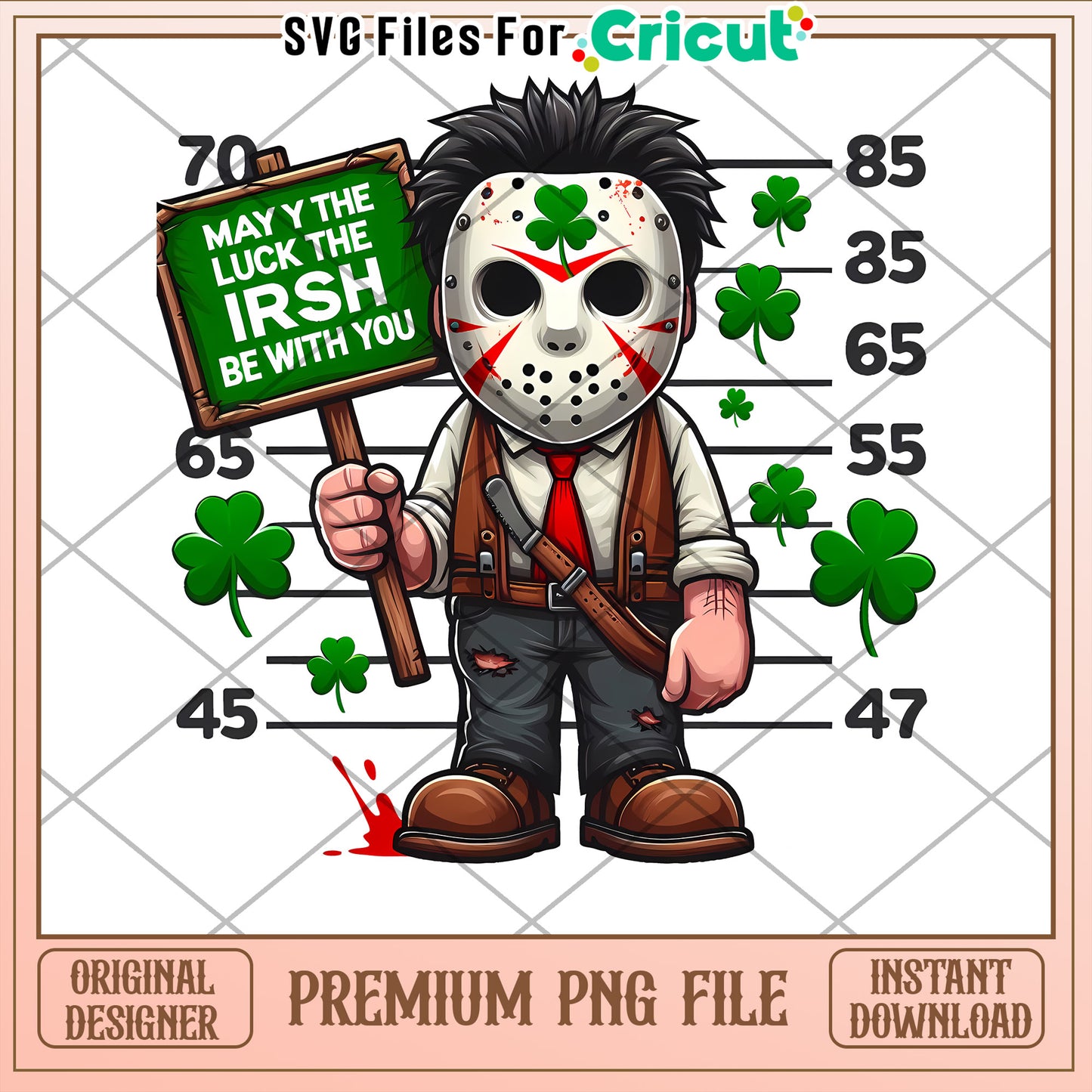 St Patricks Day Hockey Mask PNG