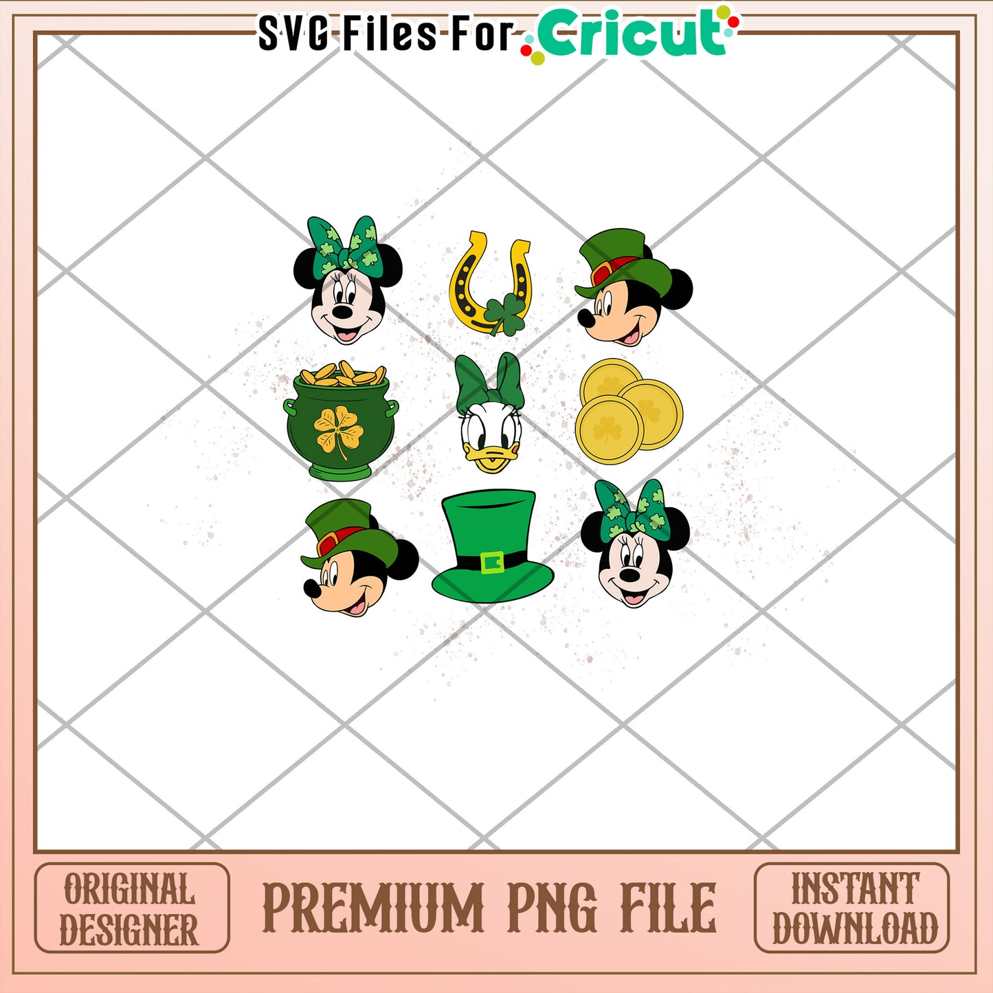 St Patricks Day Mickey Minnie PNG