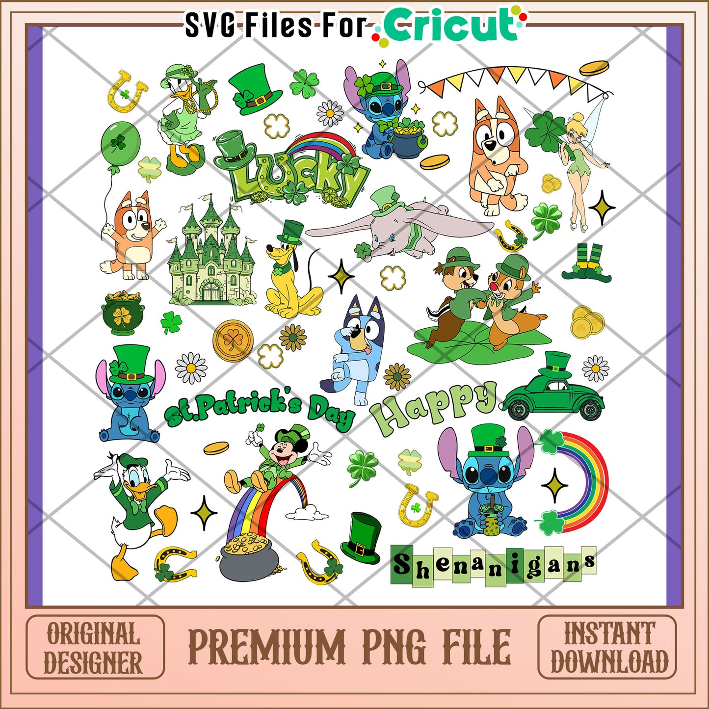 St Patricks Day PNG Bundle Cute Characters