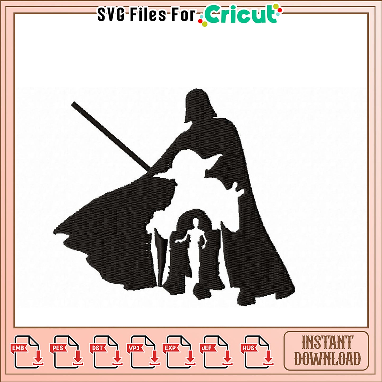 Star Wars Inspired Embroidery Design Instant Download File