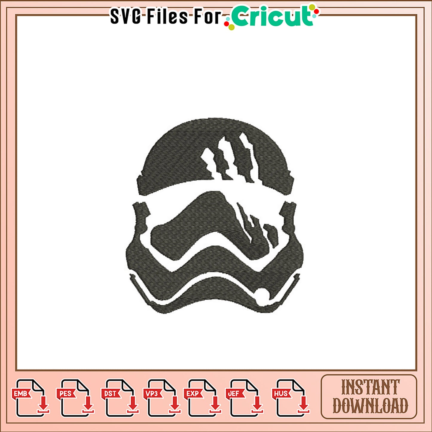 Star Wars Stormtrooper Embroidery Design Instant Download