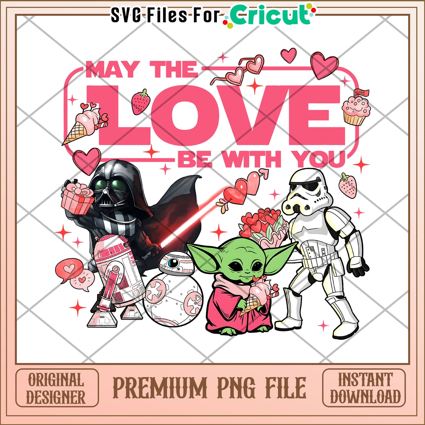 Star Wars Valentines PNG Sublimation Design