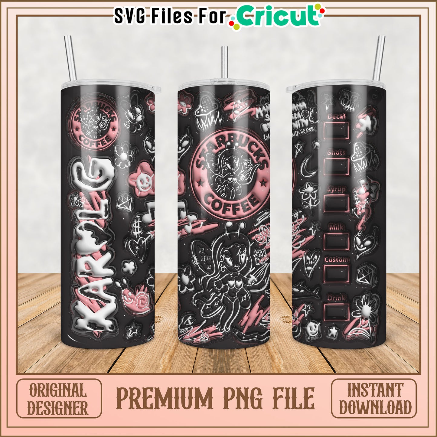 Starbucks Tumbler PNG Sublimation Design