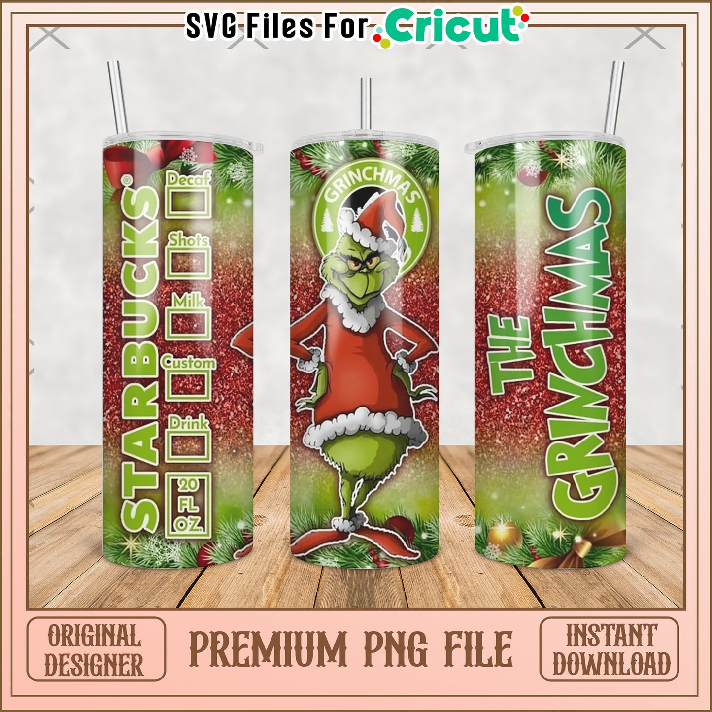 Starbucks the grinchmas tumbler png, baby grinch png, grinch christmas tree png