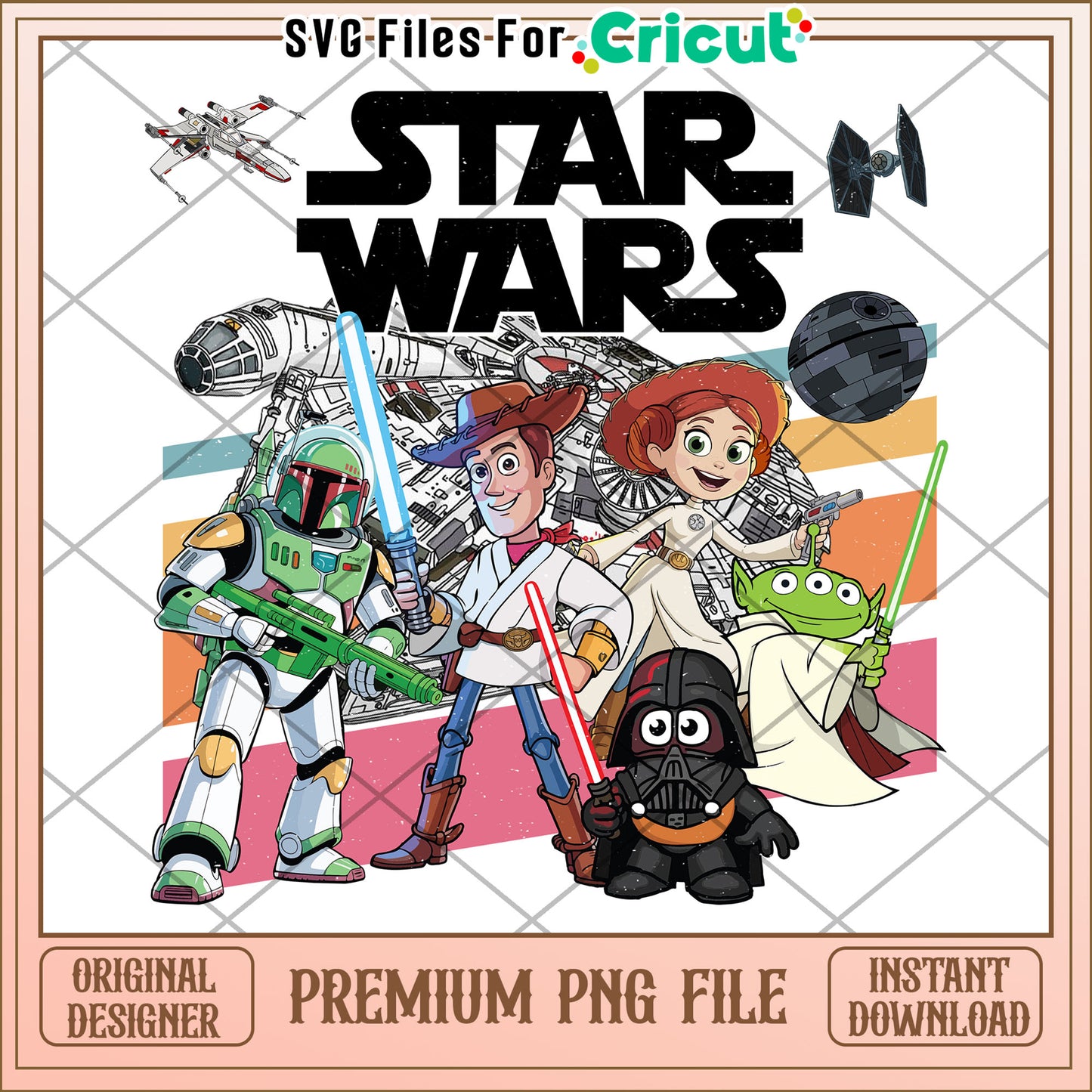Star wars toy story creative design png, toy story png
