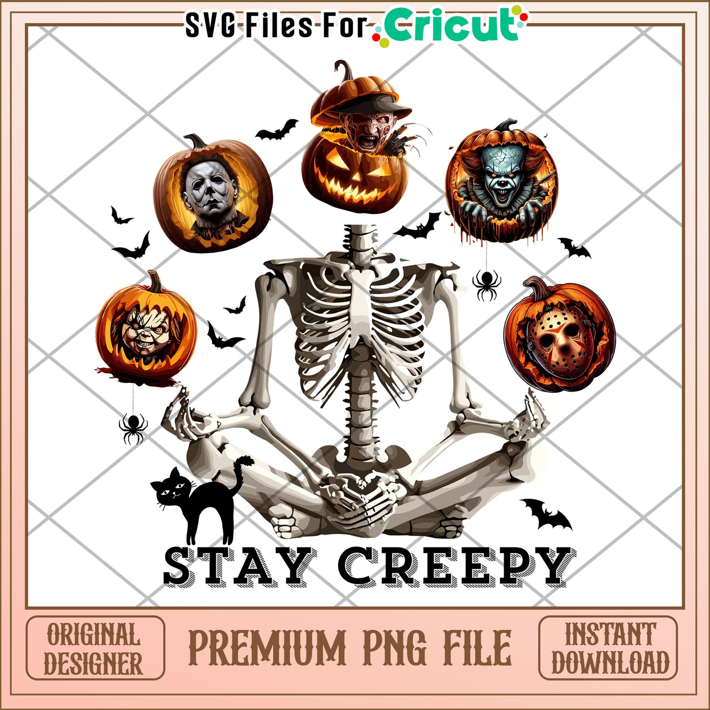 Stay creepy png, trick or treat png, halloween movies png