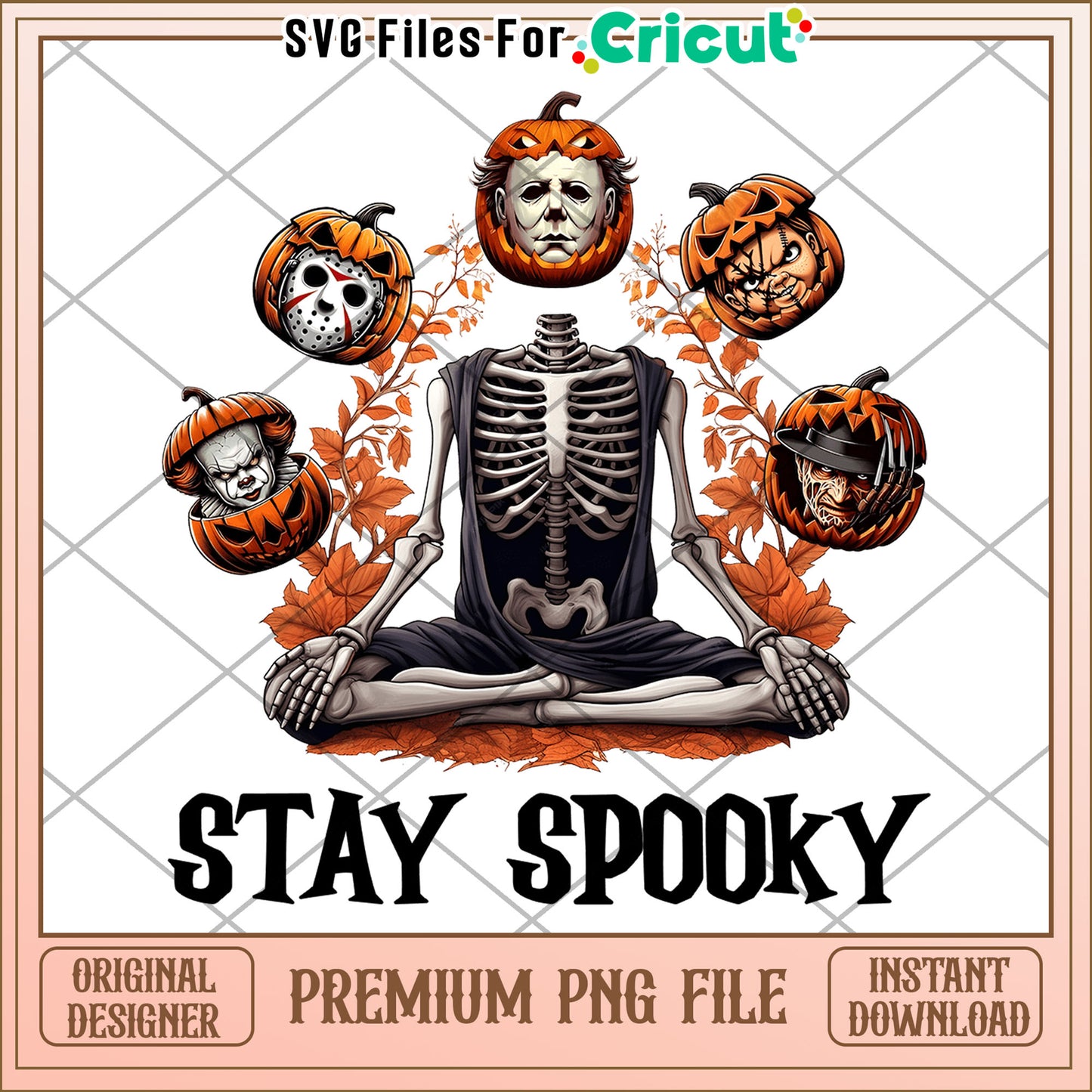 Stay spooky design png, halloween holiday png, horror halloween png