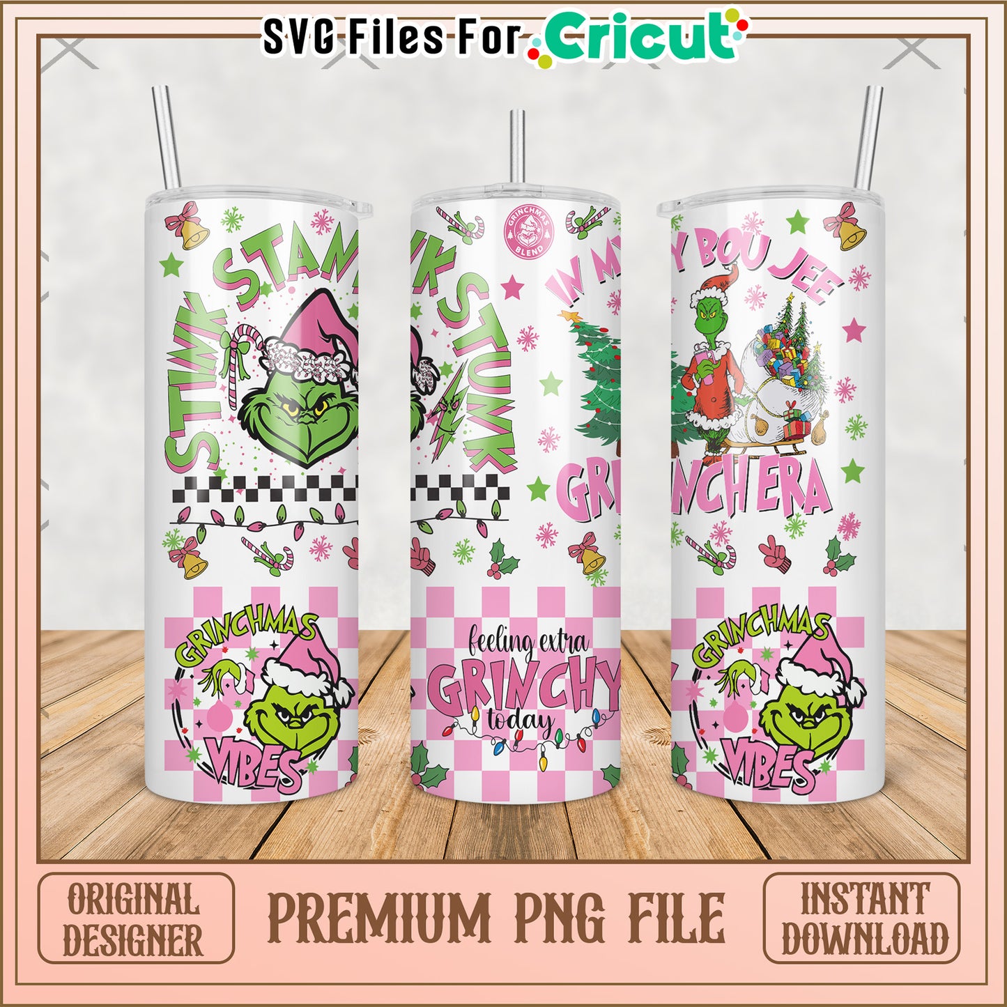 Stink stam stunk tumbler png, the grinch movie png, grinch tumbler png