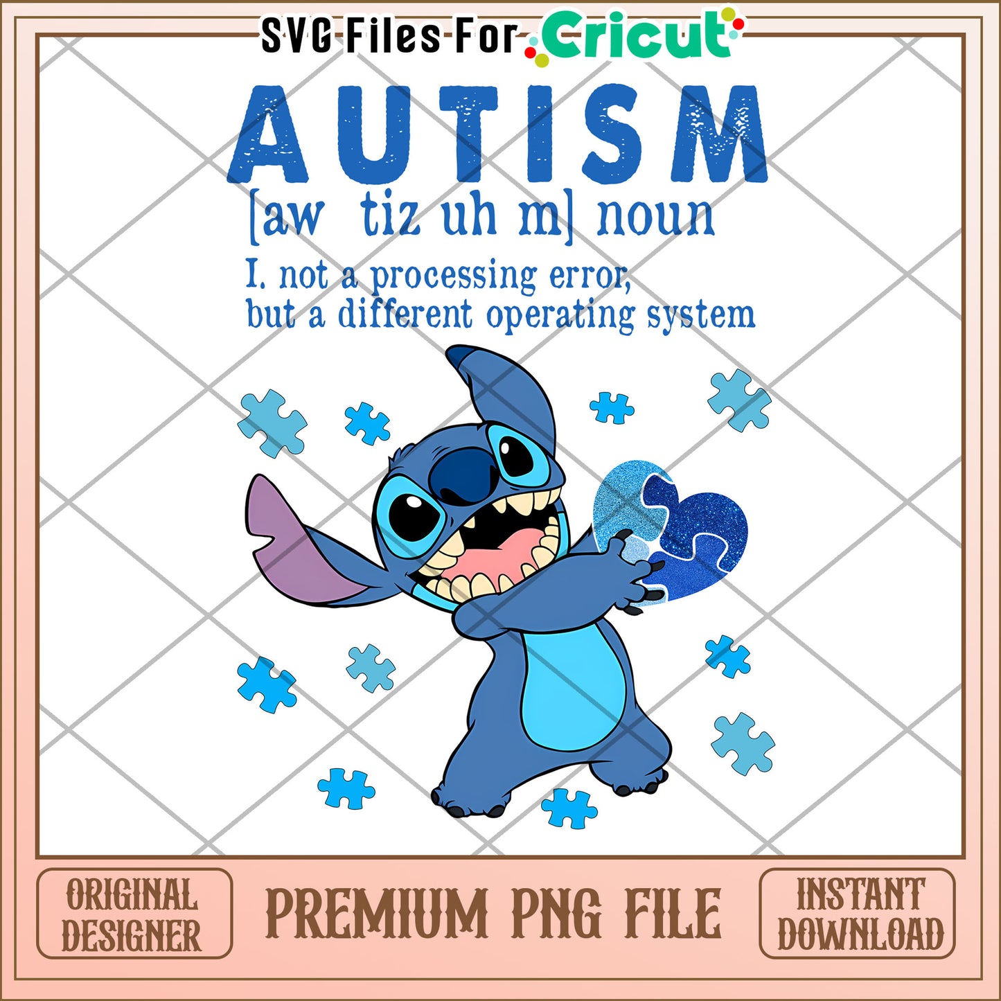 Stitch Autism PNG Image Download