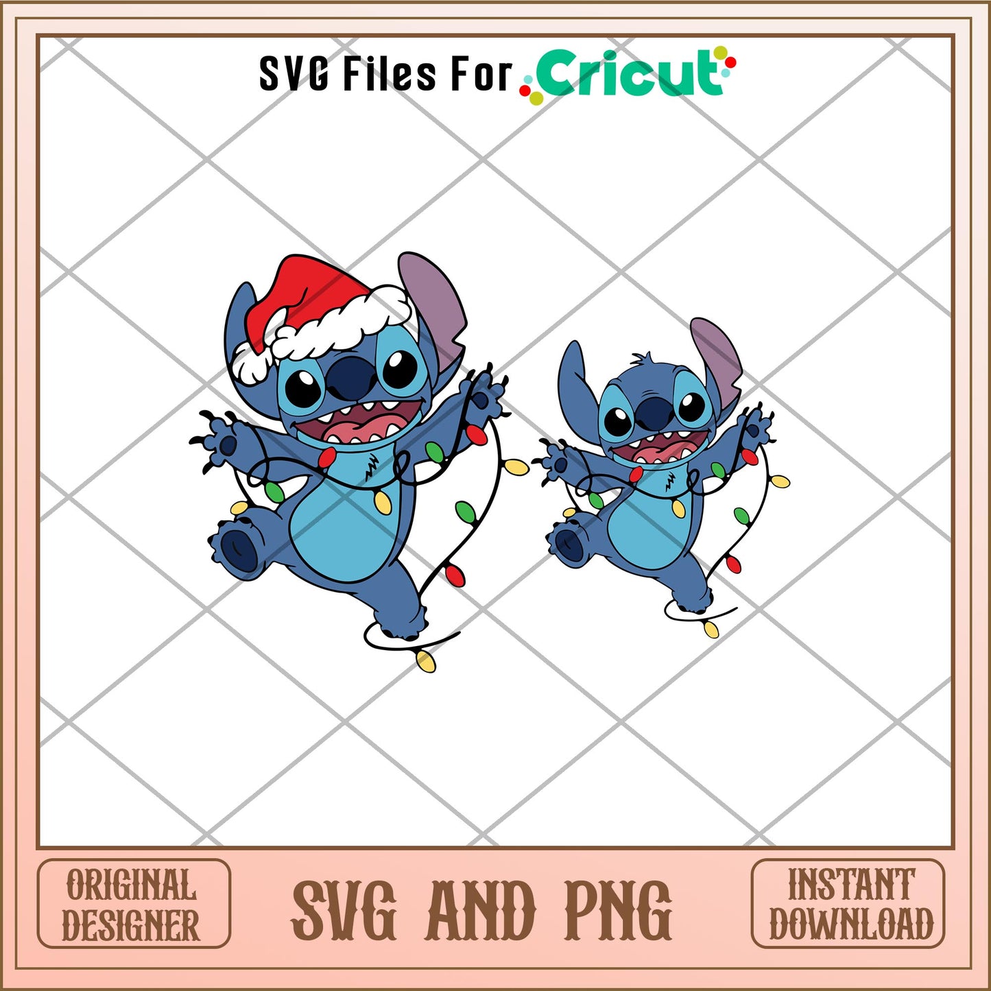 Stitch character Christmas svg bundle