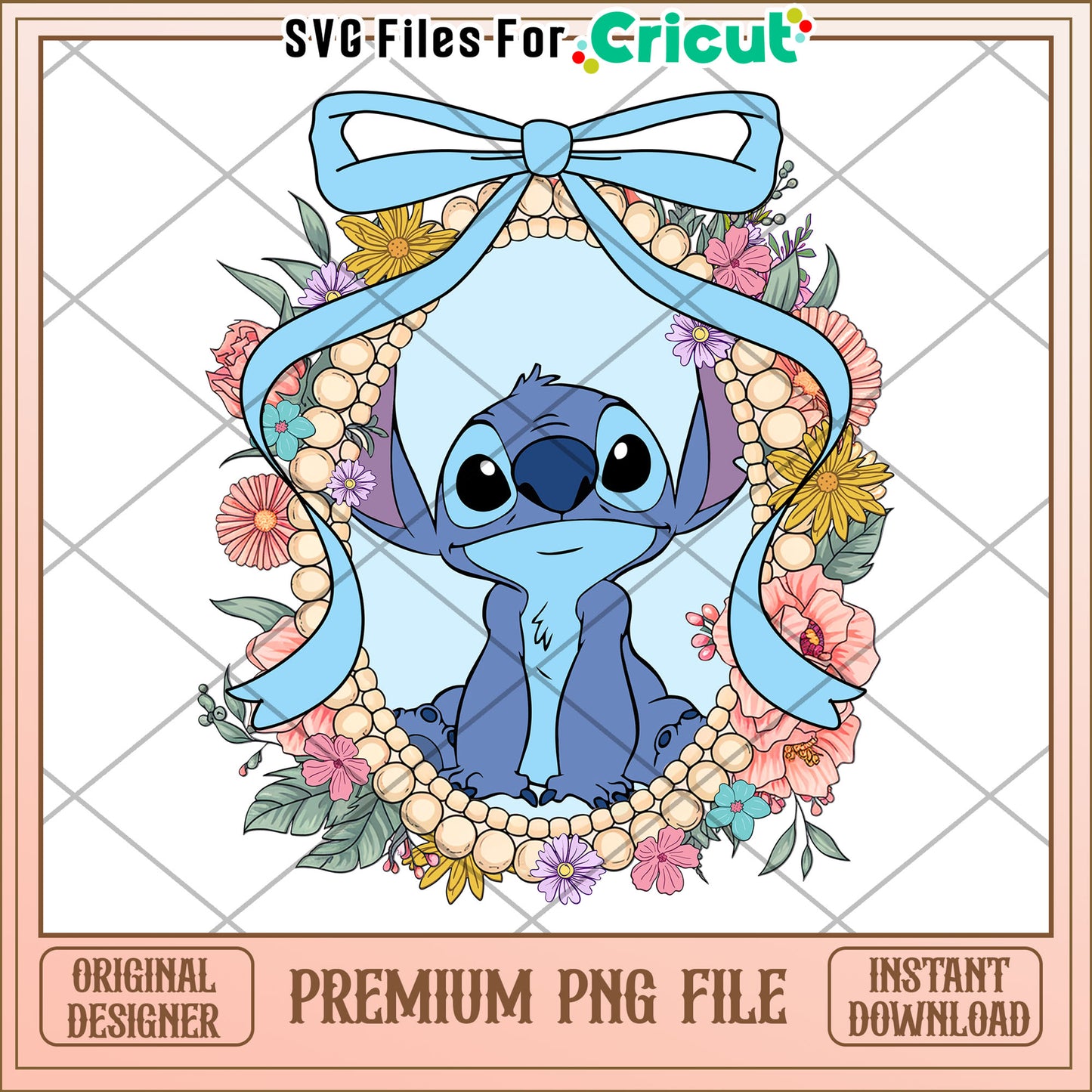 Stitch Floral PNG Download