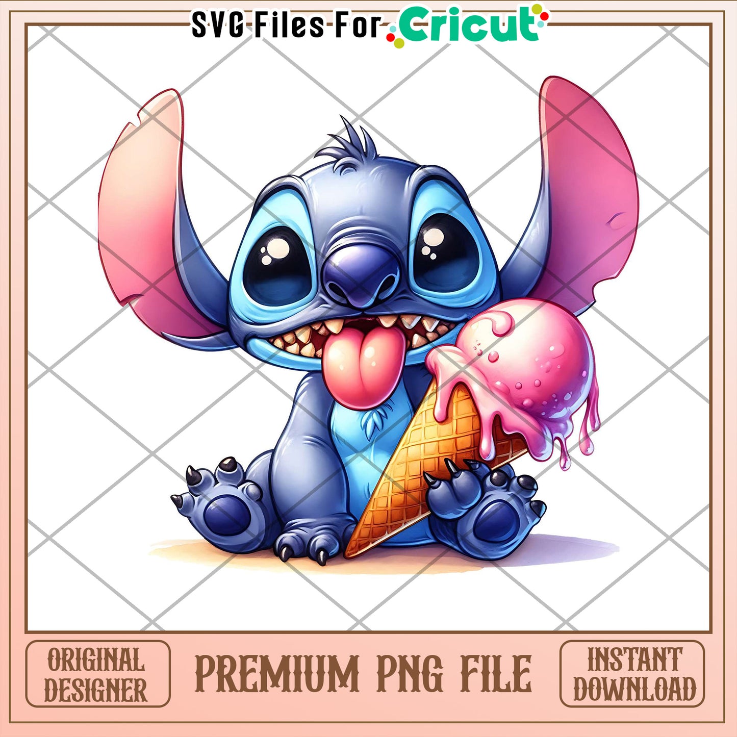 Stitch Ice Cream PNG Cricut File