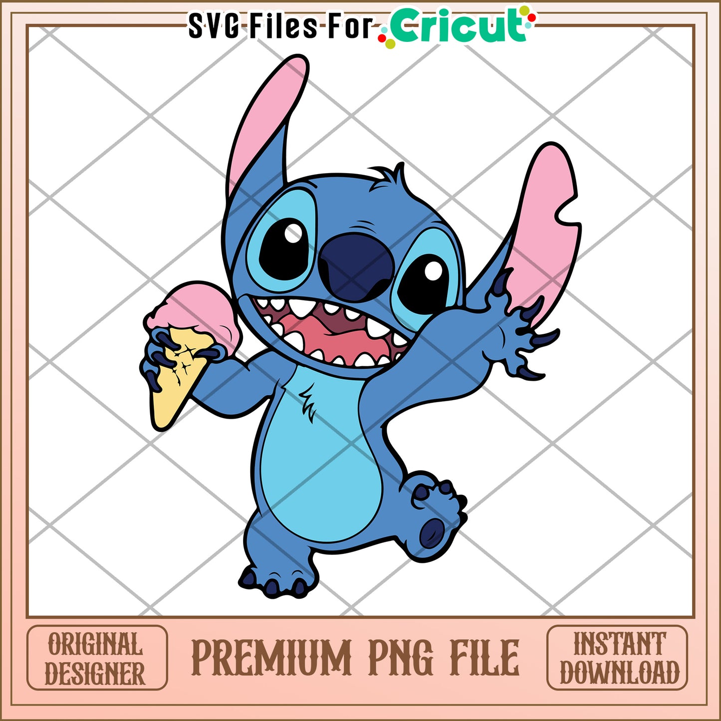 Stitch Ice Cream PNG Cricut File