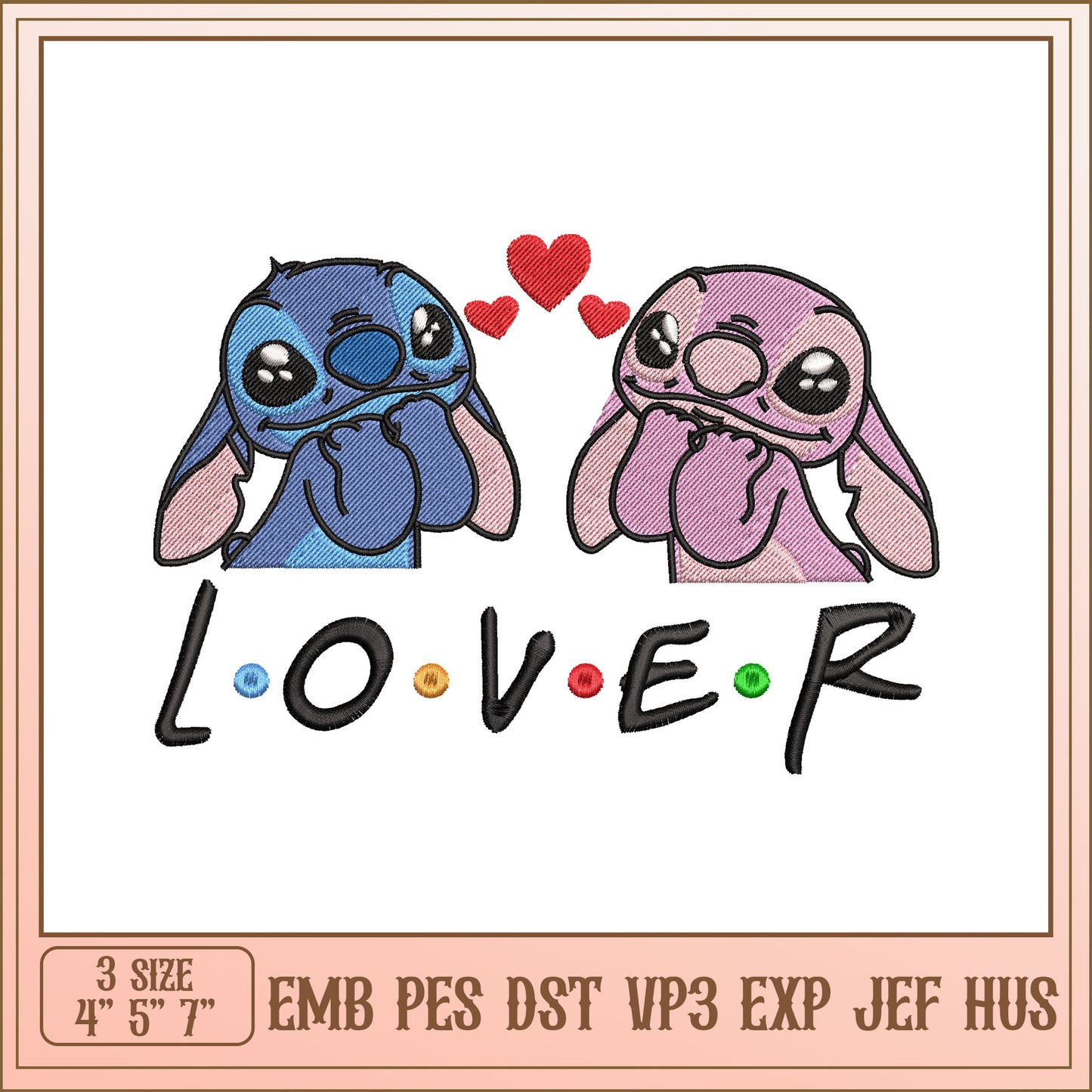 Stitch Lovers Embroidery Design